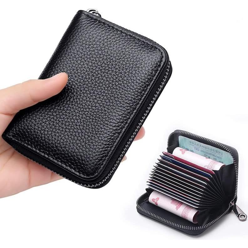 Billetera de Cuero Genuino NEMIBAD con 20 Ranuras para Tarjetas