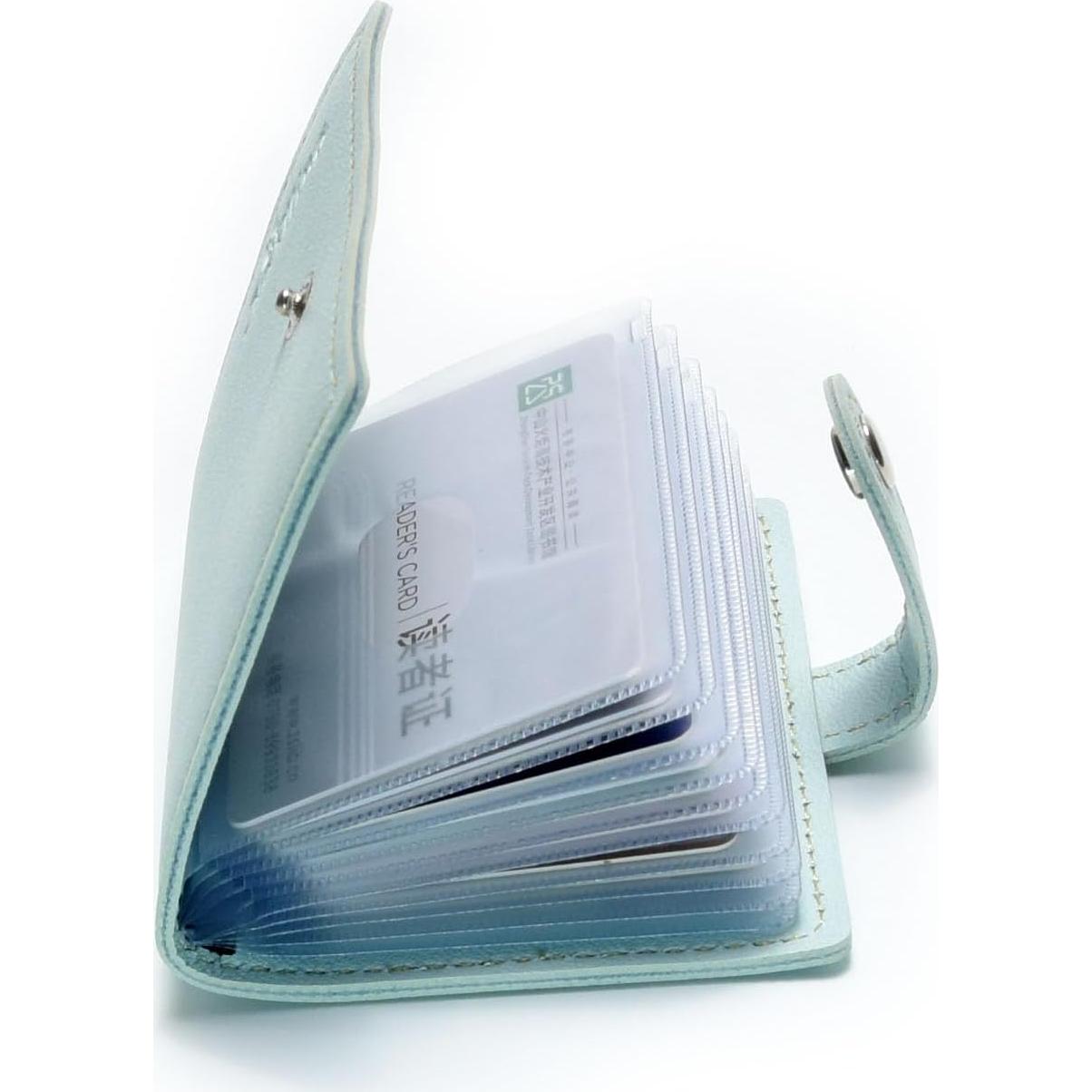 Cartera organizadora de tarjetas Karlling de cuero suave 20 fundas