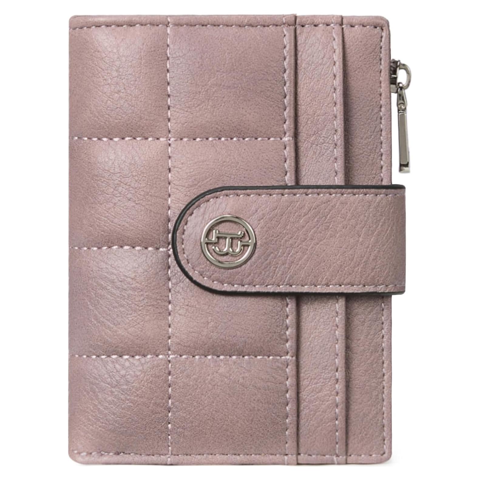 Cartera Pequeña BOSTANTEN de Cuero con Bloqueo RFID Púrpura