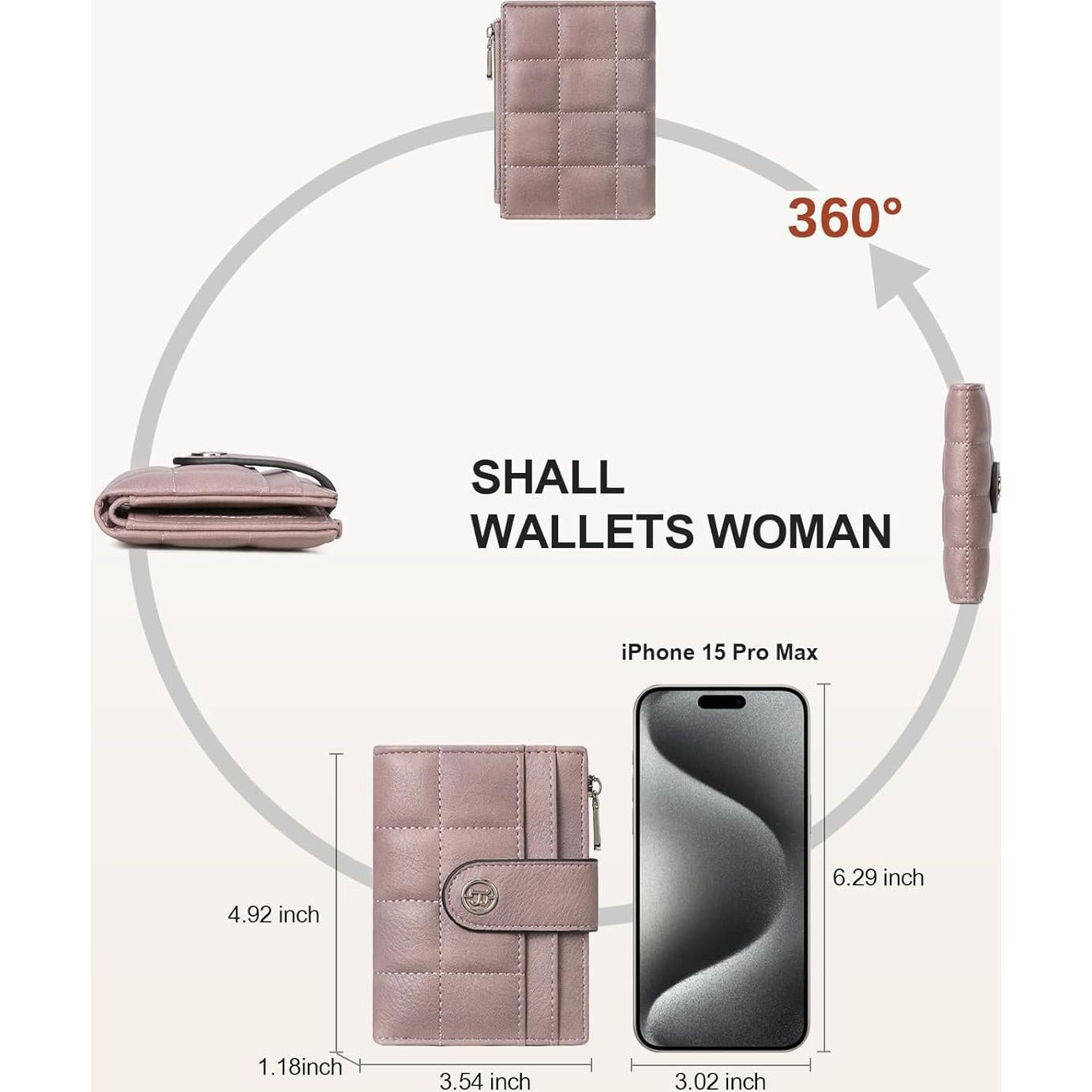 Cartera Pequeña BOSTANTEN de Cuero con Bloqueo RFID Púrpura