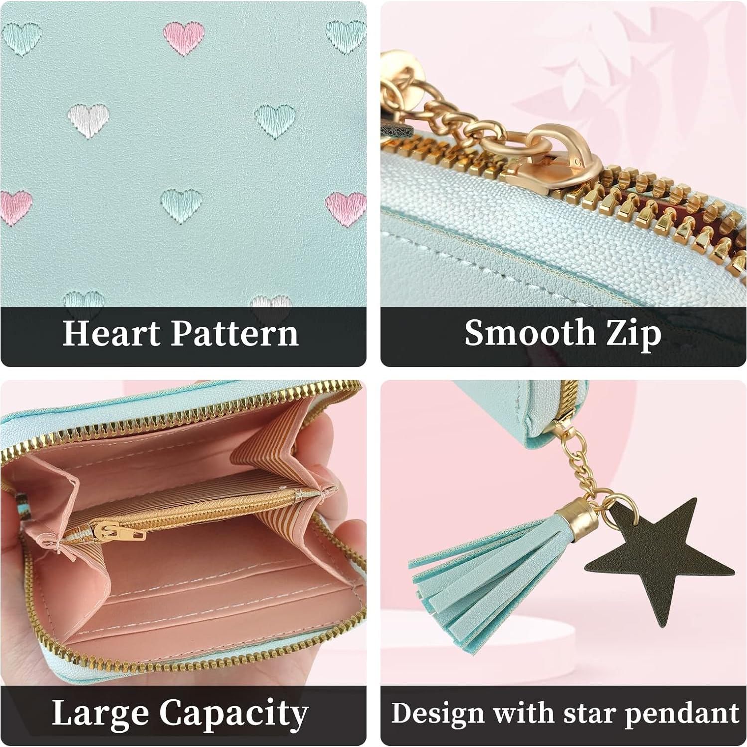 Cartera de PU para Mujeres WisePoint, Mini con Cremallera y Ranuras