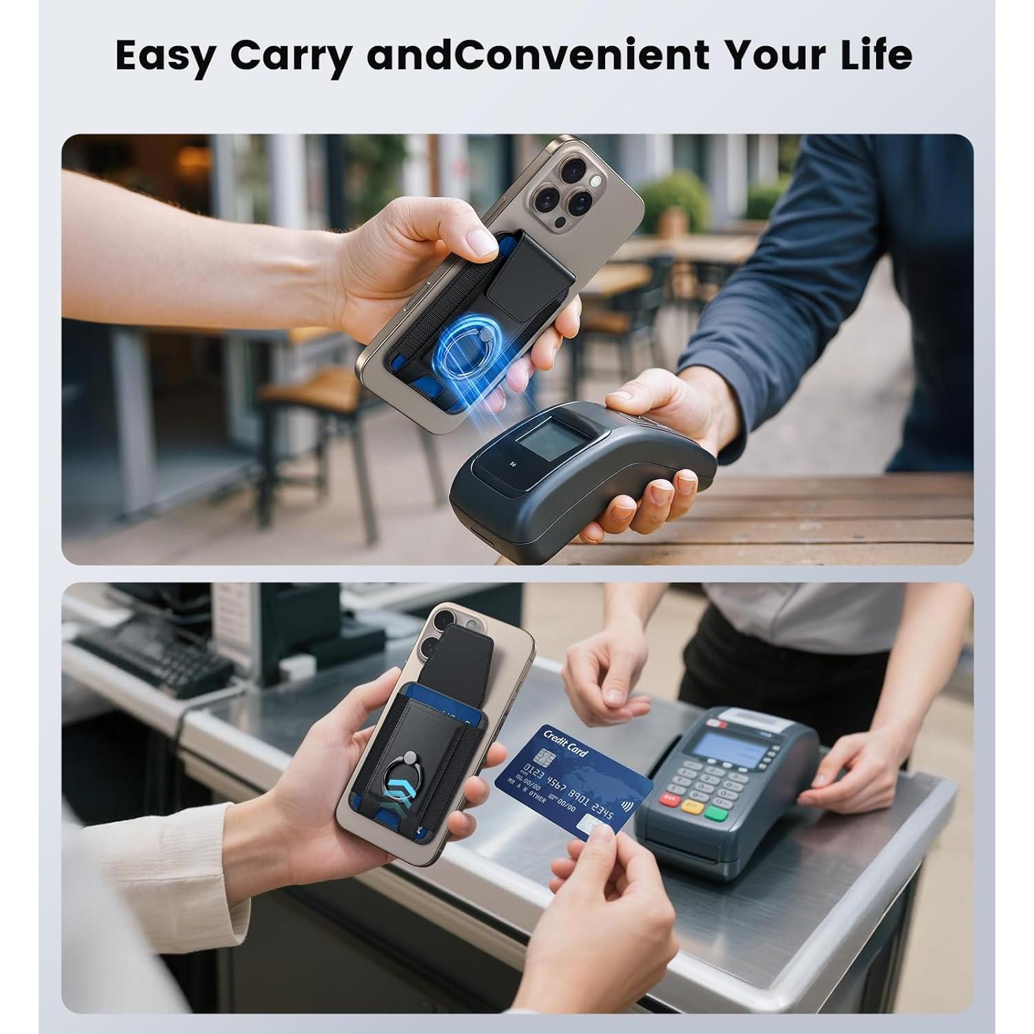 Cartera Mag-Safe Wofan para iPhone 12-17, 6 Tarjetas, RFID