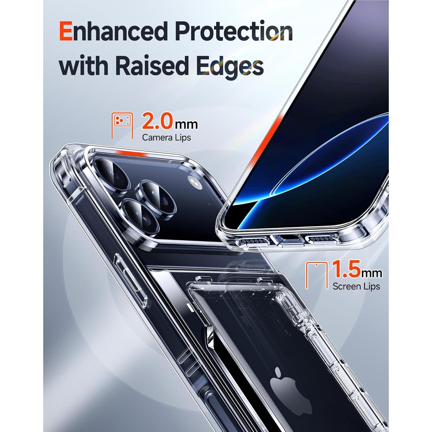 Funda Transparente LeYi para iPhone 17 Pro Max con Soporte