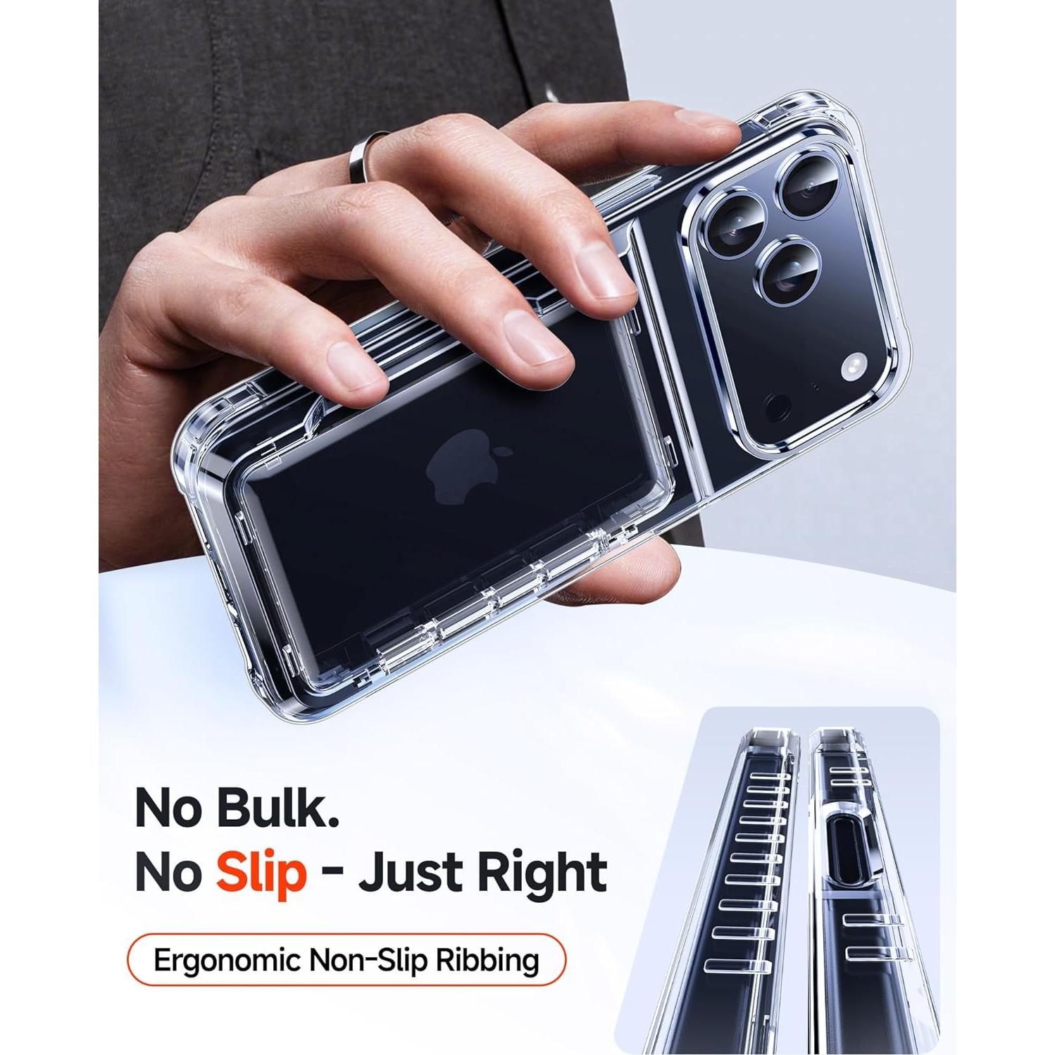 Funda Transparente LeYi para iPhone 17 Pro Max con Soporte