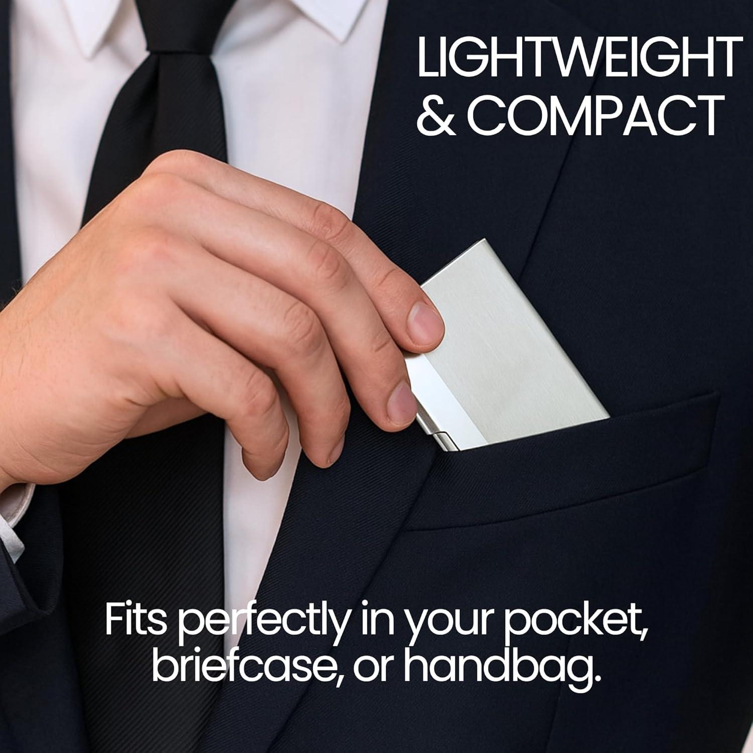 Soporte para Tarjetas de Visita SunplusTrade Acero Inoxidable 18 Tarjetas