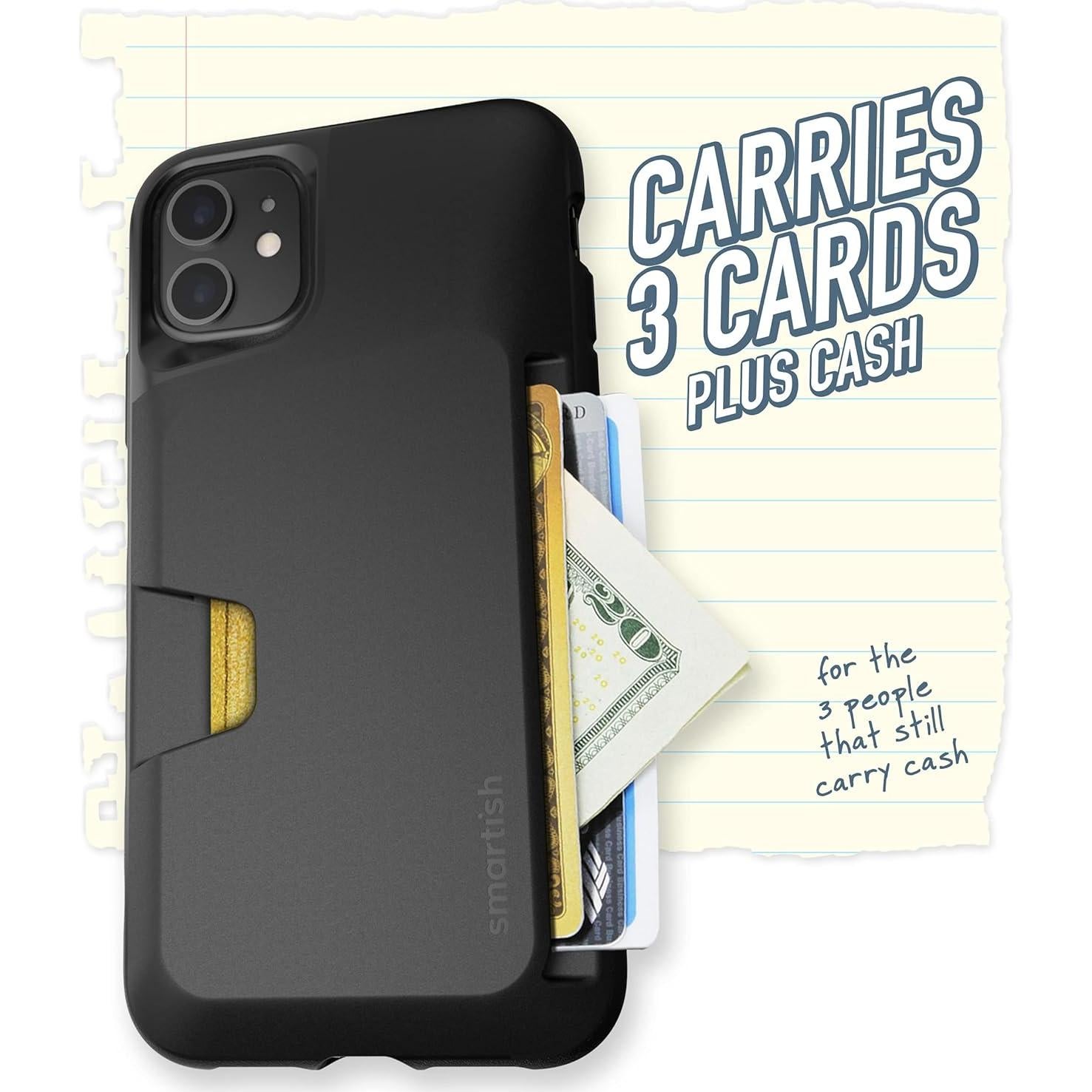 Funda Smartish Asesino de Cartera para iPhone 11 - Negra