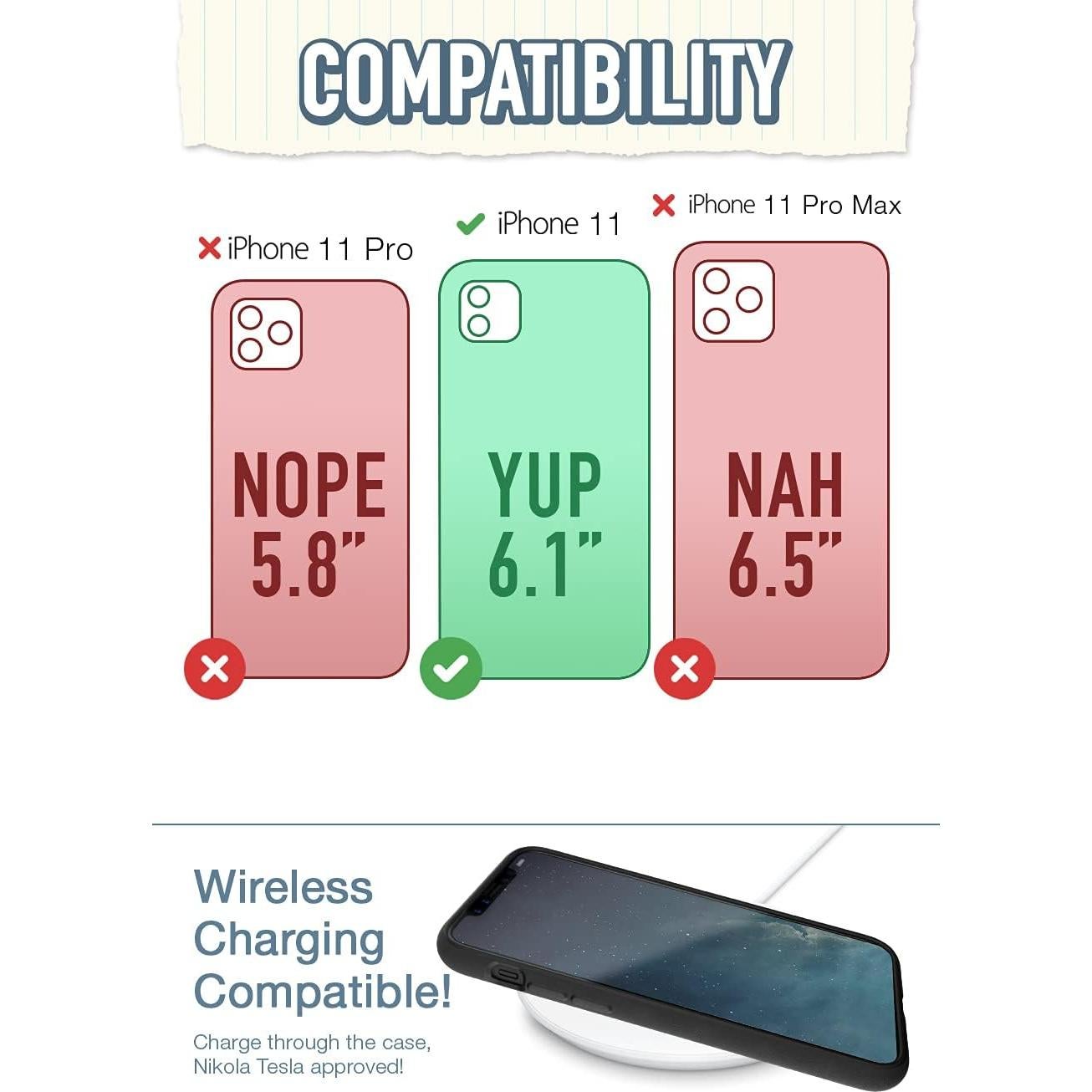 Funda Smartish Asesino de Cartera para iPhone 11 - Negra