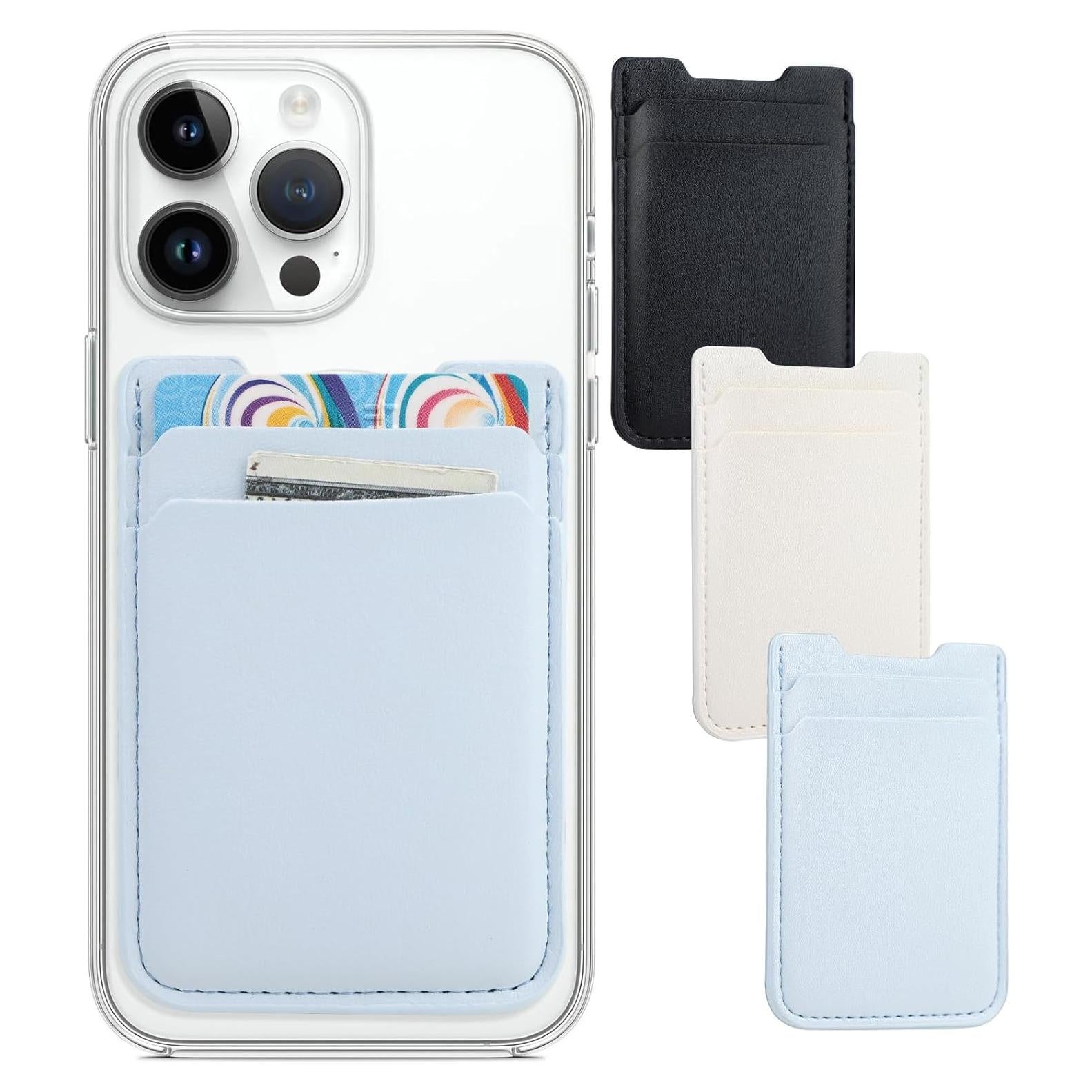 Billetera adhesiva para teléfono Fulgamo - 3 colores, doble bolsillo