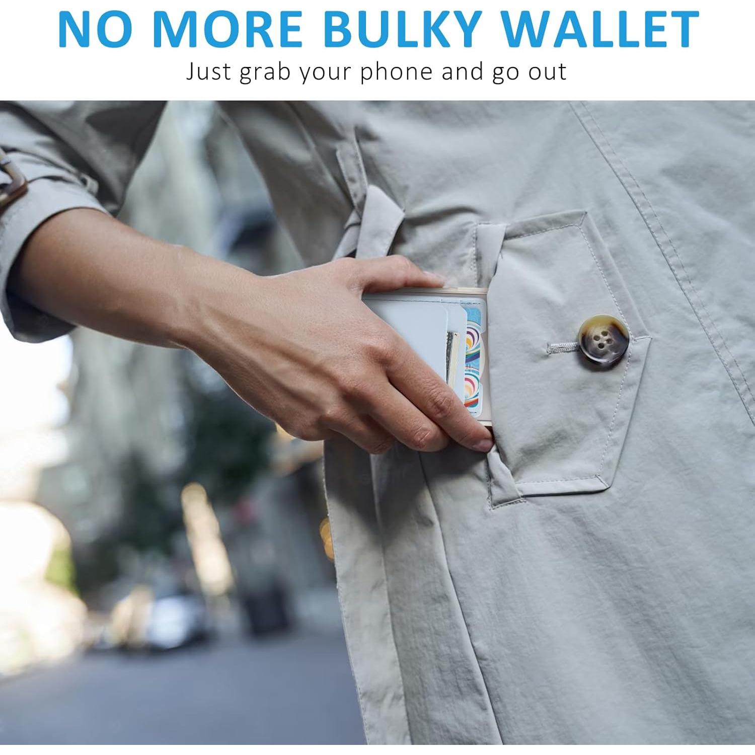 Billetera adhesiva para teléfono Fulgamo - 3 colores, doble bolsillo