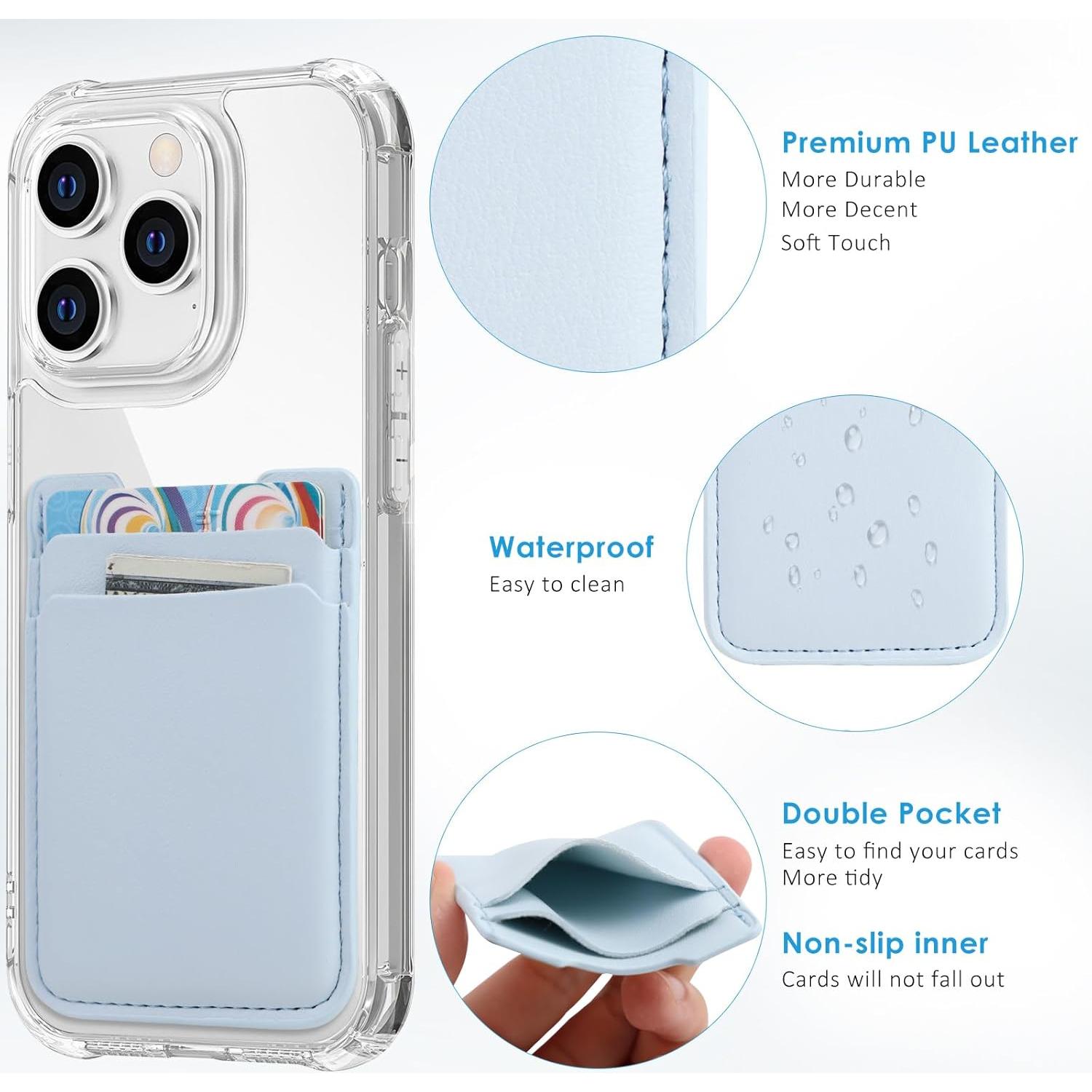 Billetera adhesiva para teléfono Fulgamo - 3 colores, doble bolsillo