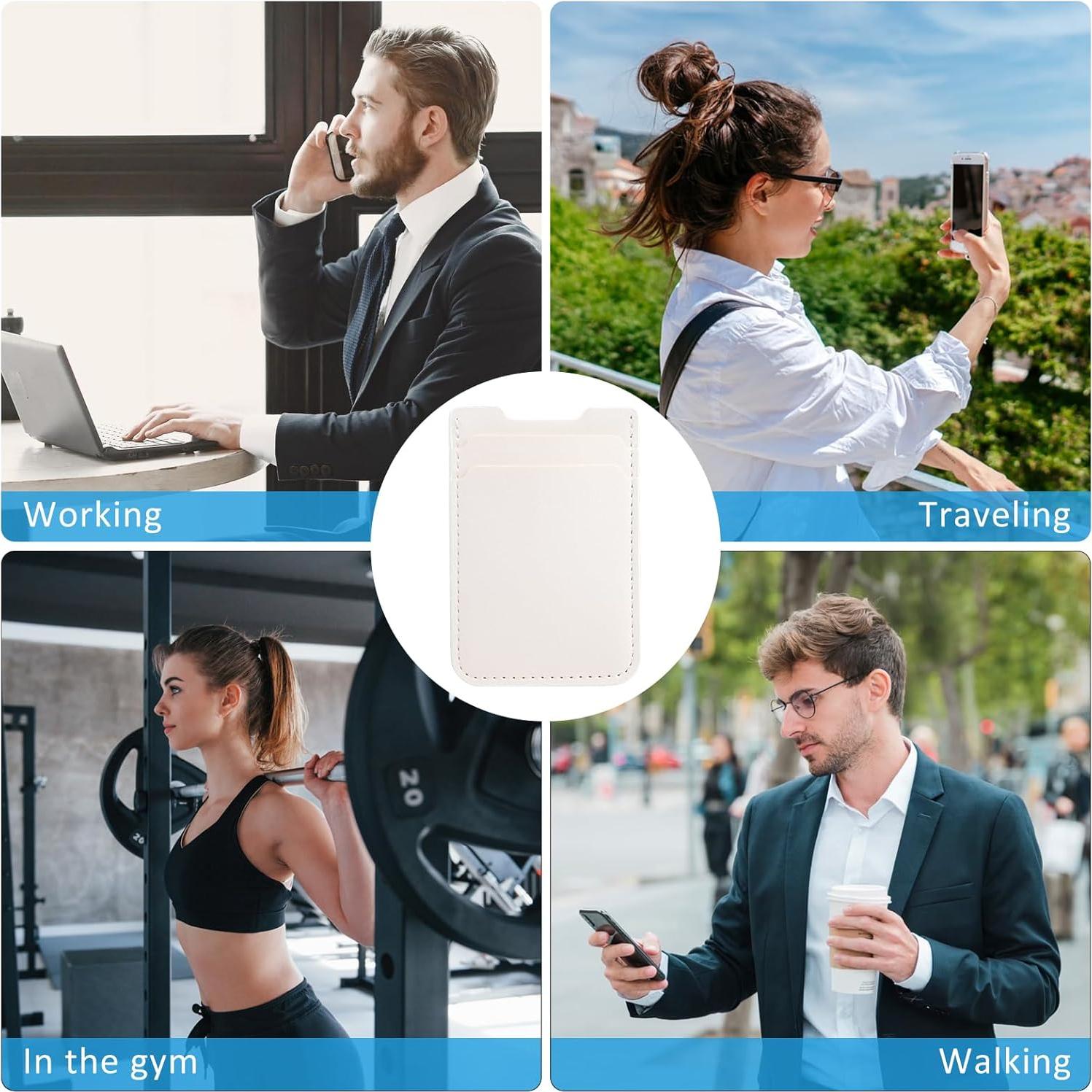 Billetera adhesiva para teléfono Fulgamo - 3 colores, doble bolsillo