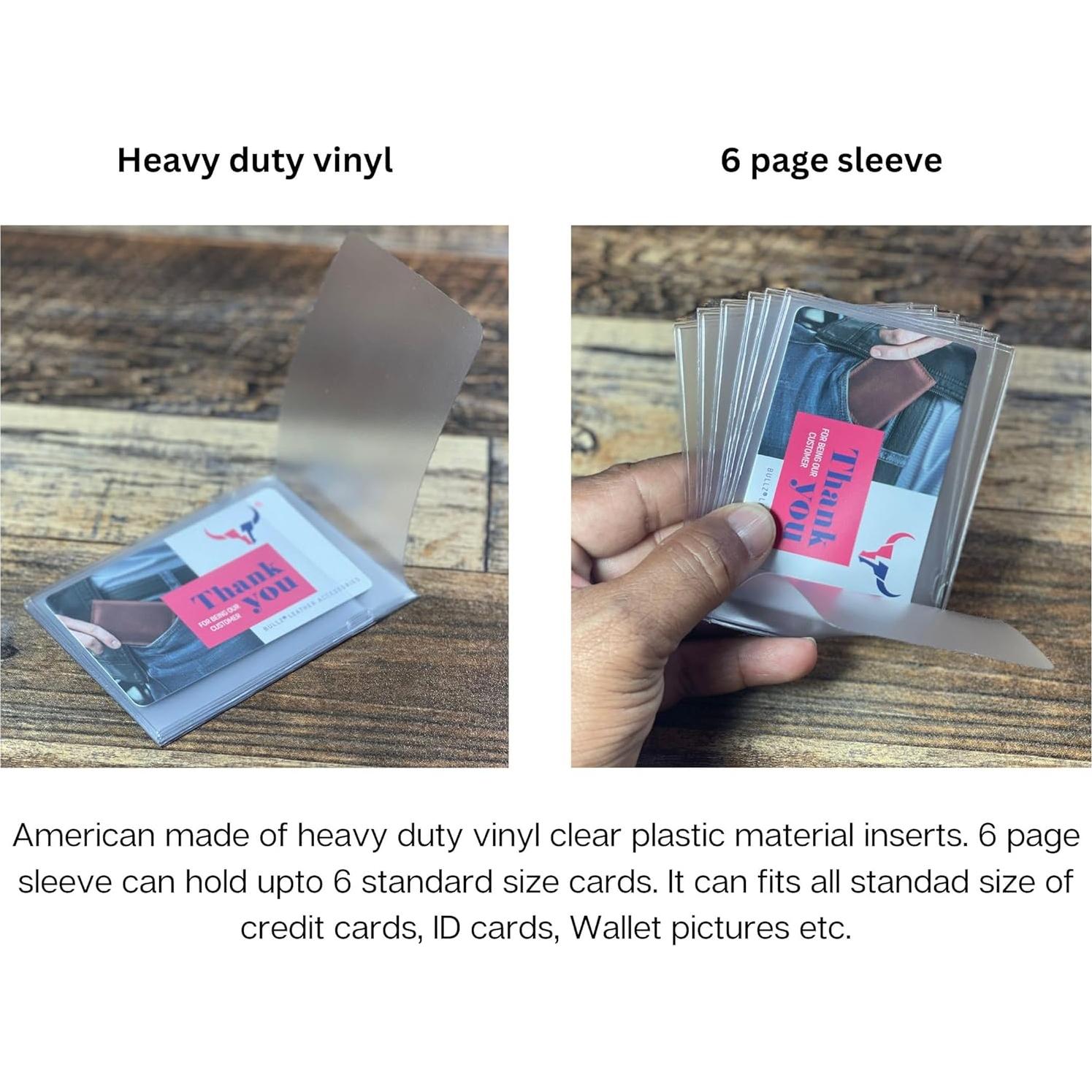 Juego de 2 Inserciones de Cartera de ID Bullz - Vinilo Resistente