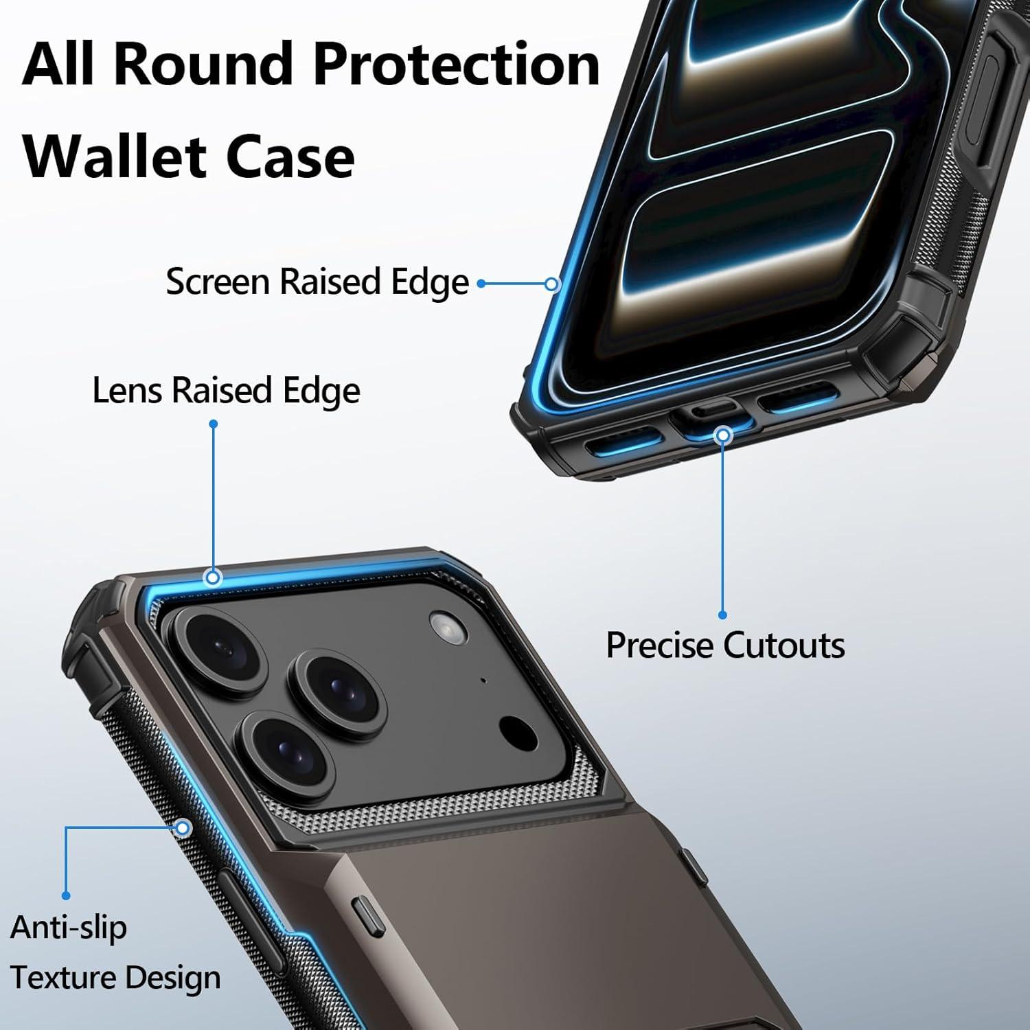 Funda Vofolen para iPhone 17 Pro Max con Cartera y Soporte