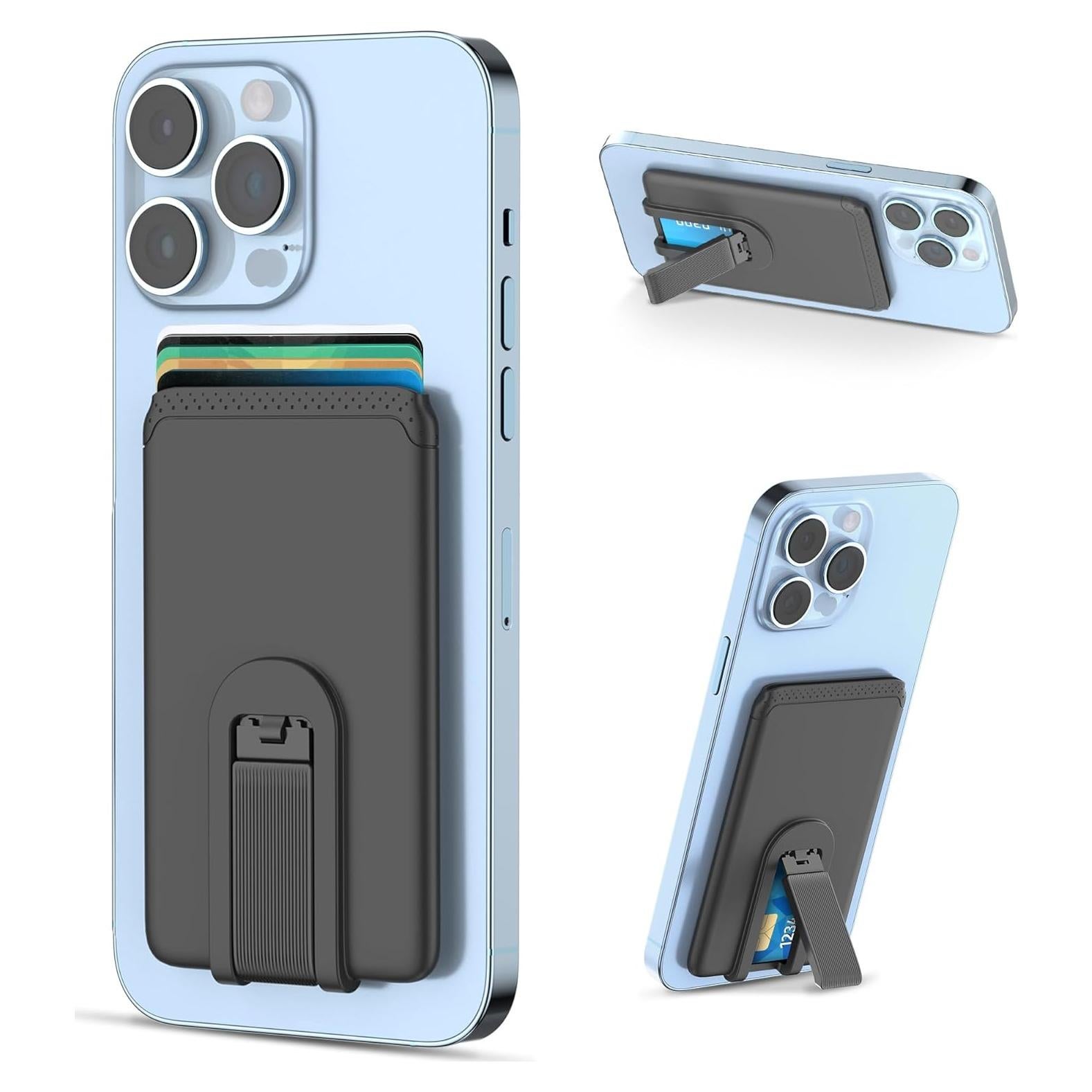 Soporte para Tarjetas SHANSHUI Negro - Cartera Ultra Delgada Adhesiva