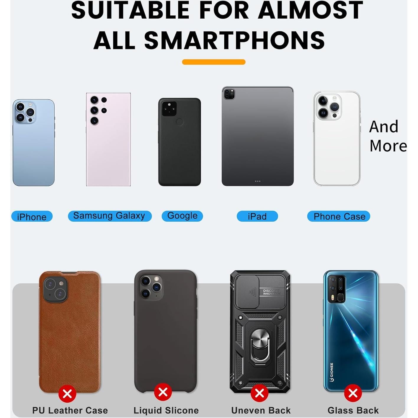 Soporte para Tarjetas SHANSHUI Negro - Cartera Ultra Delgada Adhesiva