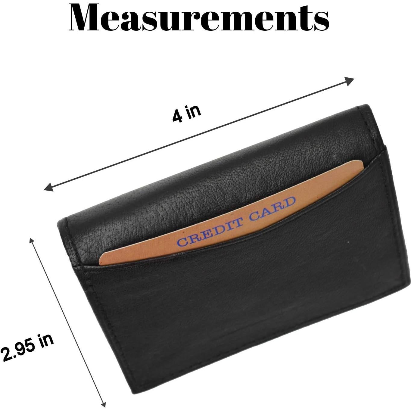 Billetera expandible de cuero genuino Marshal negra