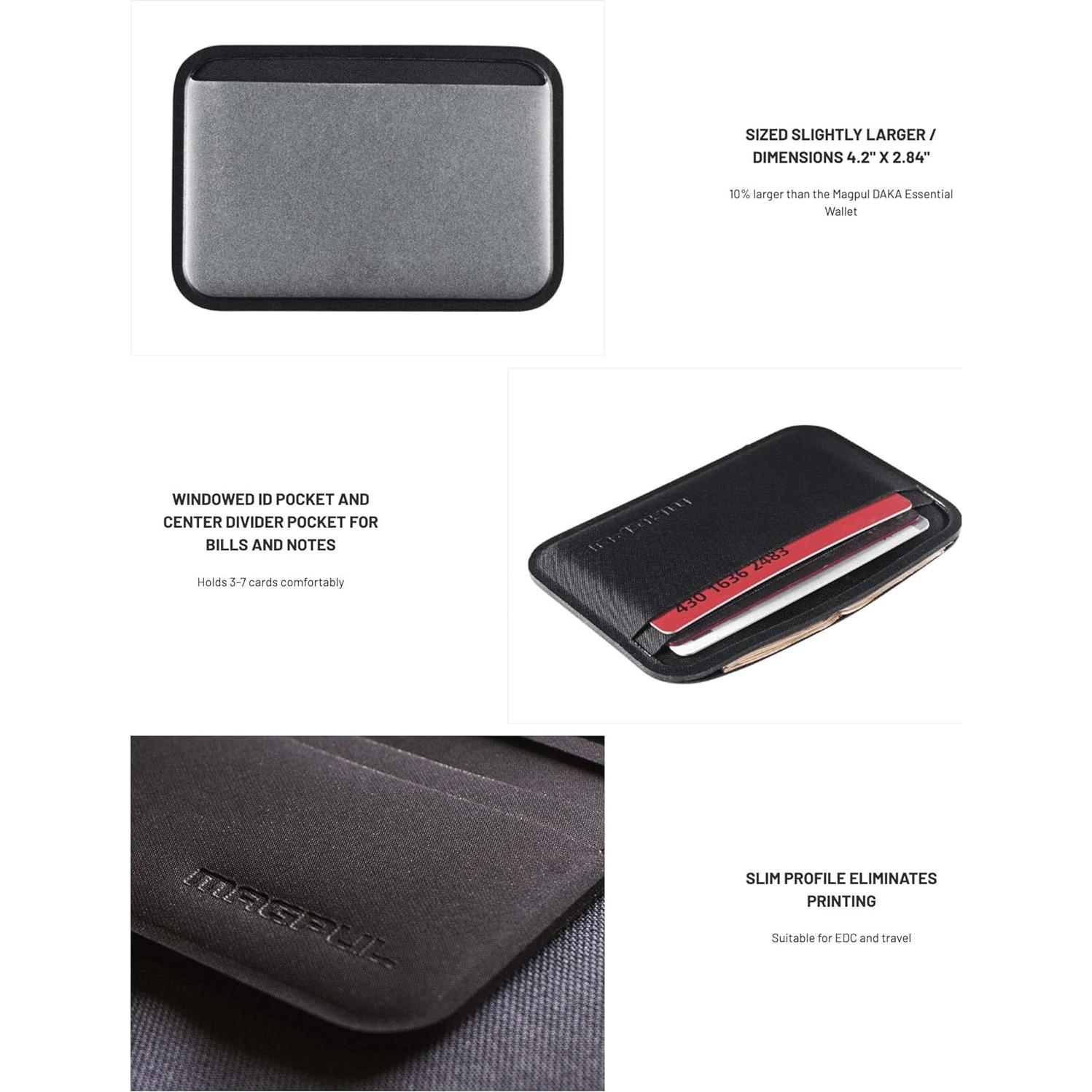 Cartera Táctica Magpul DAKA Slim Gris para 3-7 Tarjetas