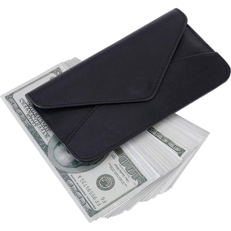 Cartera de Cuero Vegano XeYOU para Mujeres - Multifuncional Negra