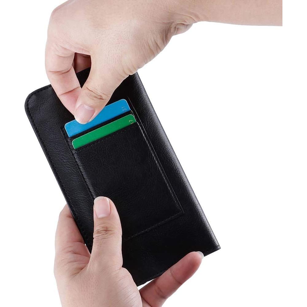 Cartera de Cuero Vegano XeYOU para Mujeres - Multifuncional Negra