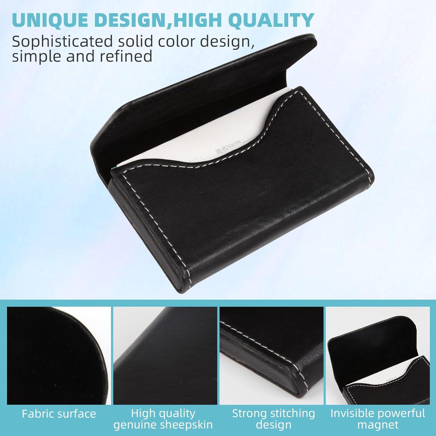 Soporte Minimalista para Tarjetas YURU - Cartera RFID Piel Negra