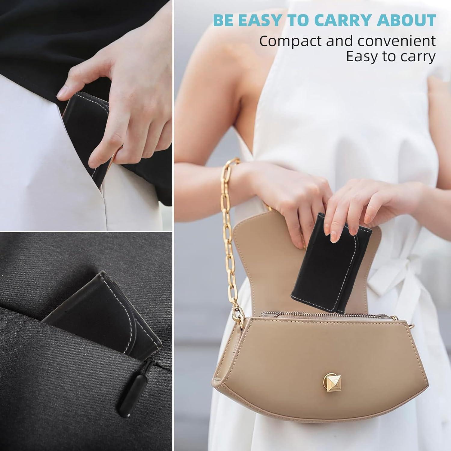 Soporte Minimalista para Tarjetas YURU - Cartera RFID Piel Negra