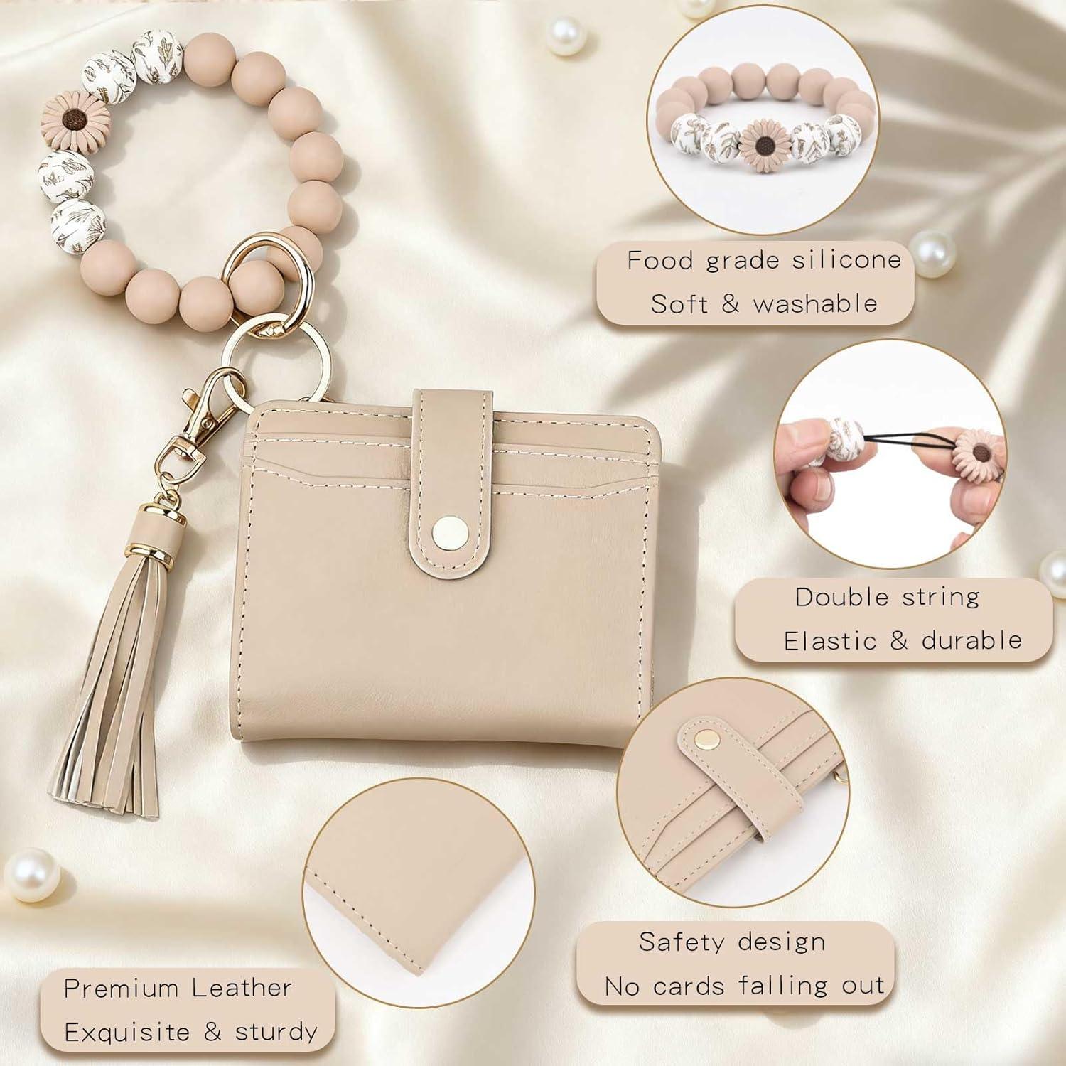Cartera de Muñeca BAOSIWA Caqui con Bloqueo RFID y Pulsera
