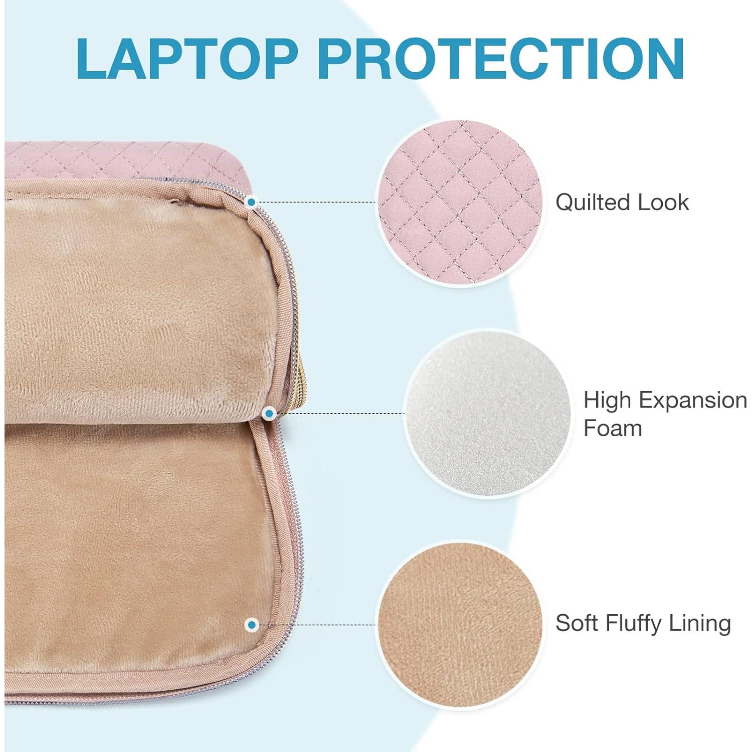 Funda para Laptop BAGSMART 15.6" Rosa Correa de Hombro