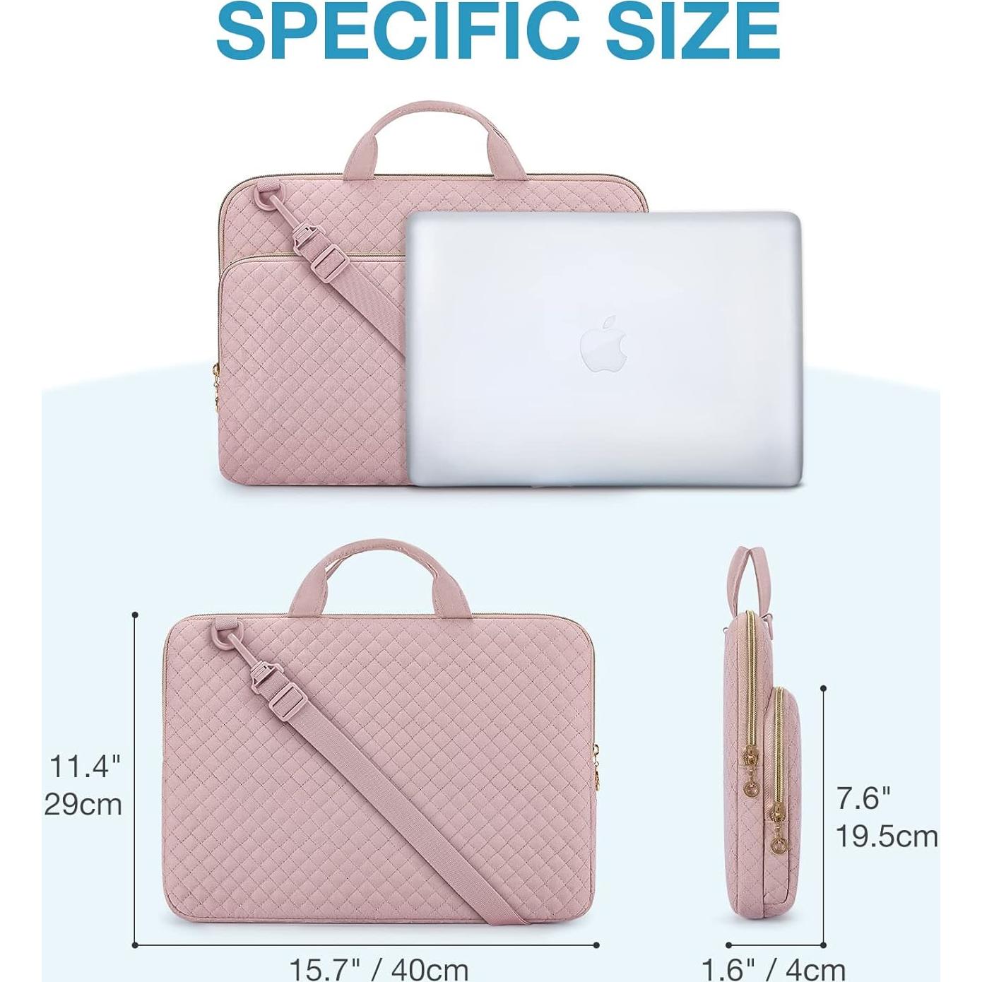 Funda para Laptop BAGSMART 15.6" Rosa Correa de Hombro
