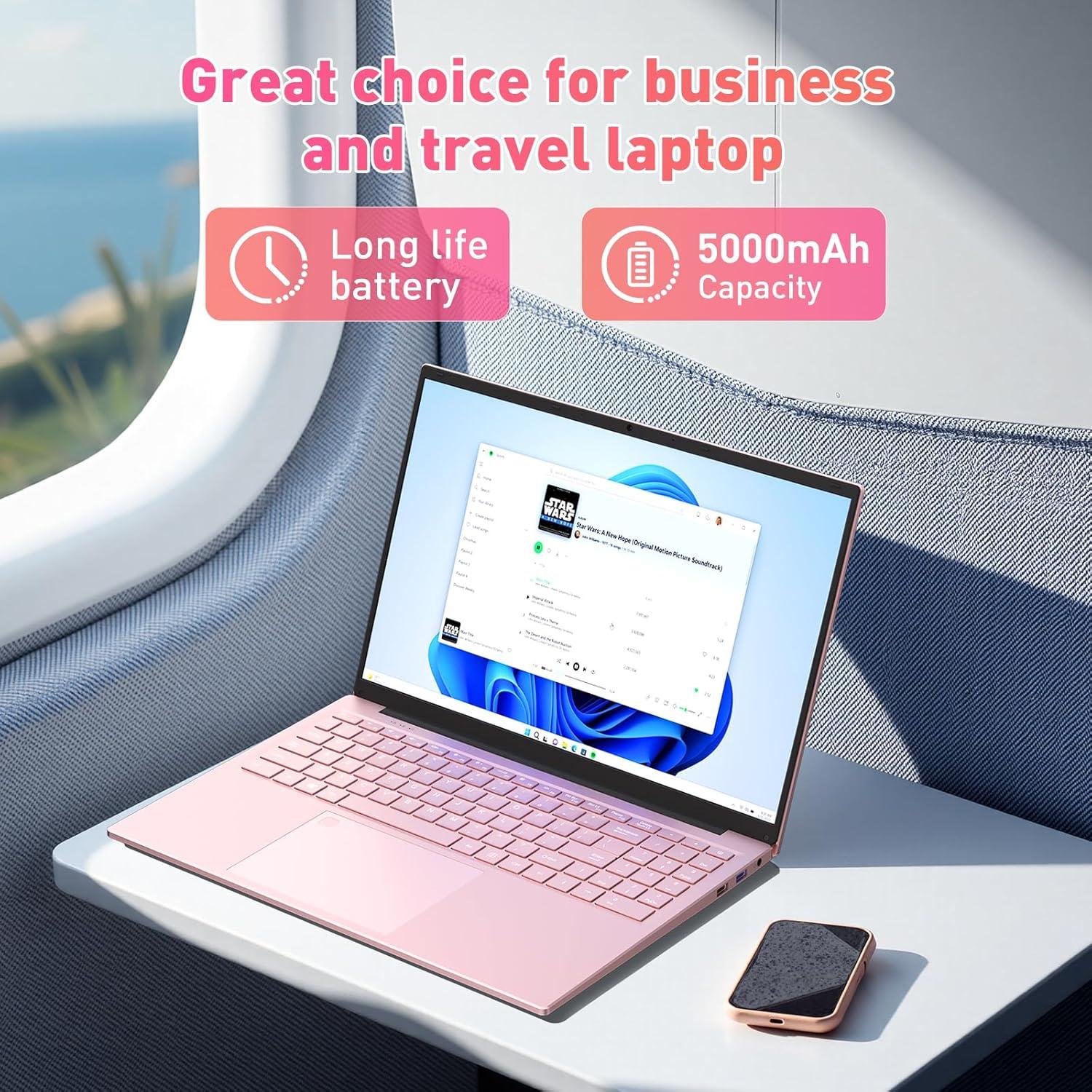 Laptop 16" Auusda FHD Rosa, i3 16GB RAM 1TB SSD, Win11 Pro