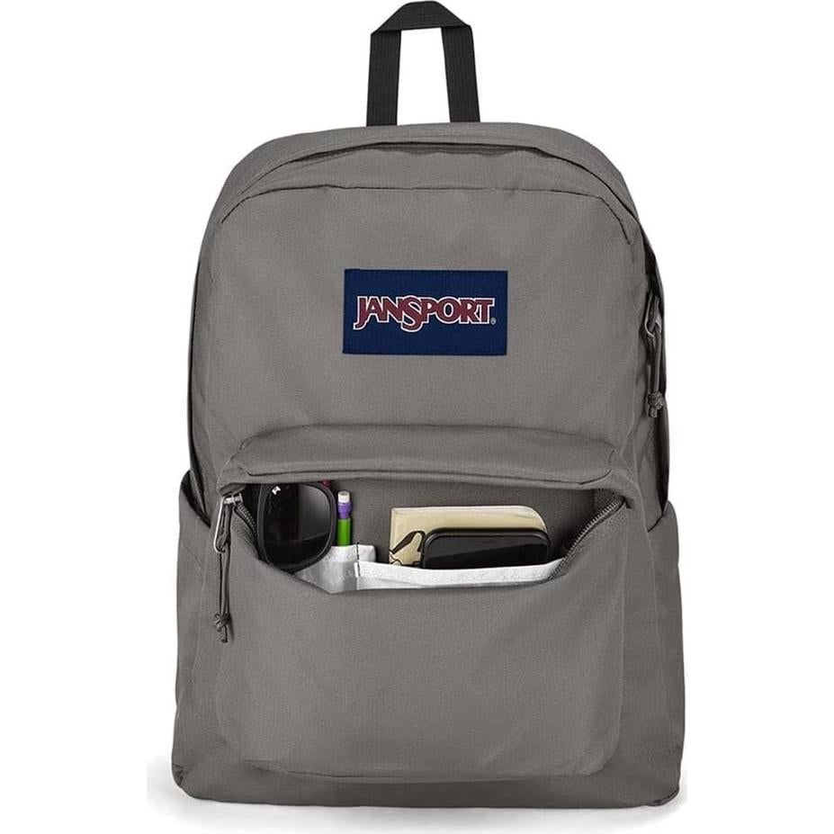 Mochila JanSport SuperBreak Plus 26L con funda para laptop 15" - Gris
