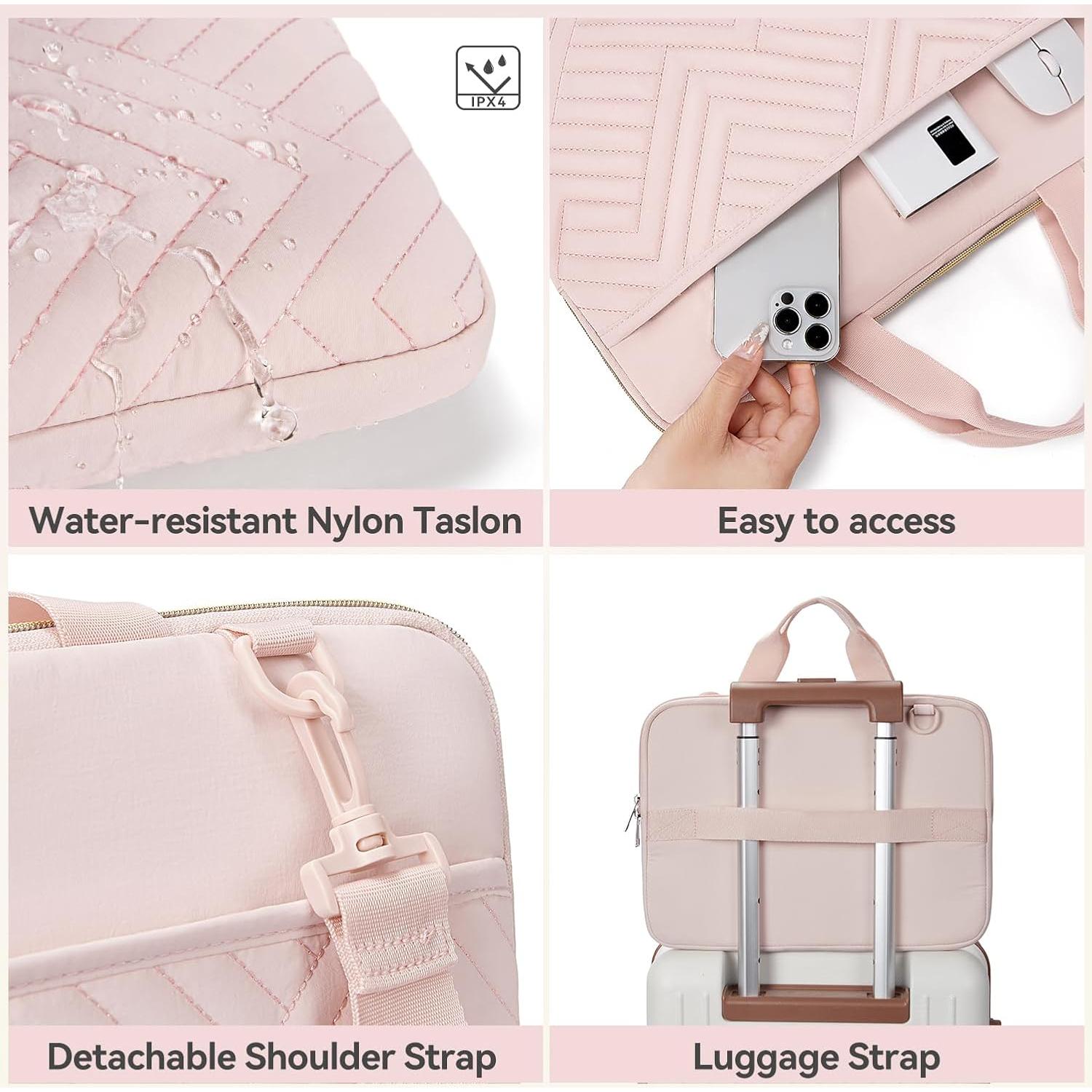 Funda para Laptop BOSTANTEN 13" Rosa Acolchada Impermeable