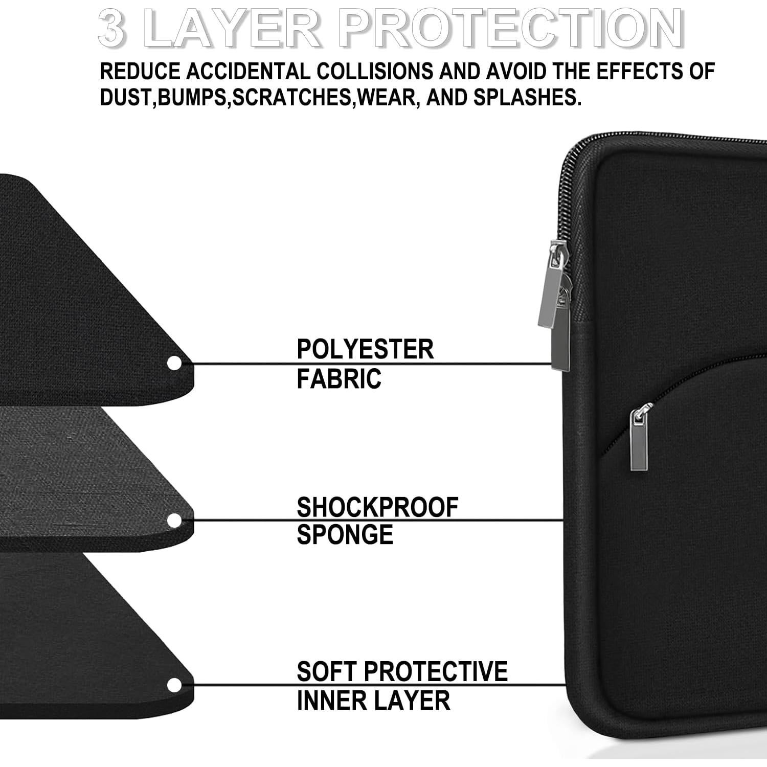 Funda para Laptop 14" MKLCCP Negra Slim con Bolsillo