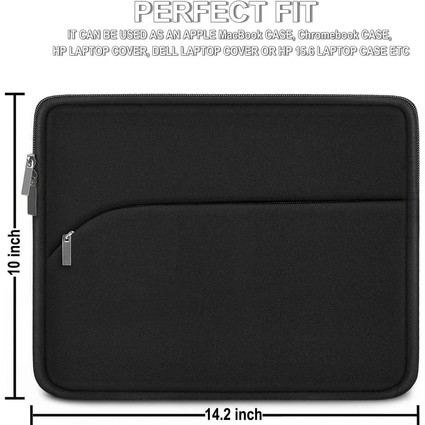 Funda para Laptop 14" MKLCCP Negra Slim con Bolsillo