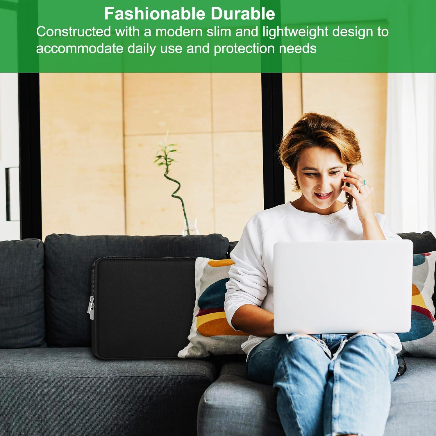 Funda para Laptop 15.6" DRIEAGHARJ Negra, Acolchada y Ligera