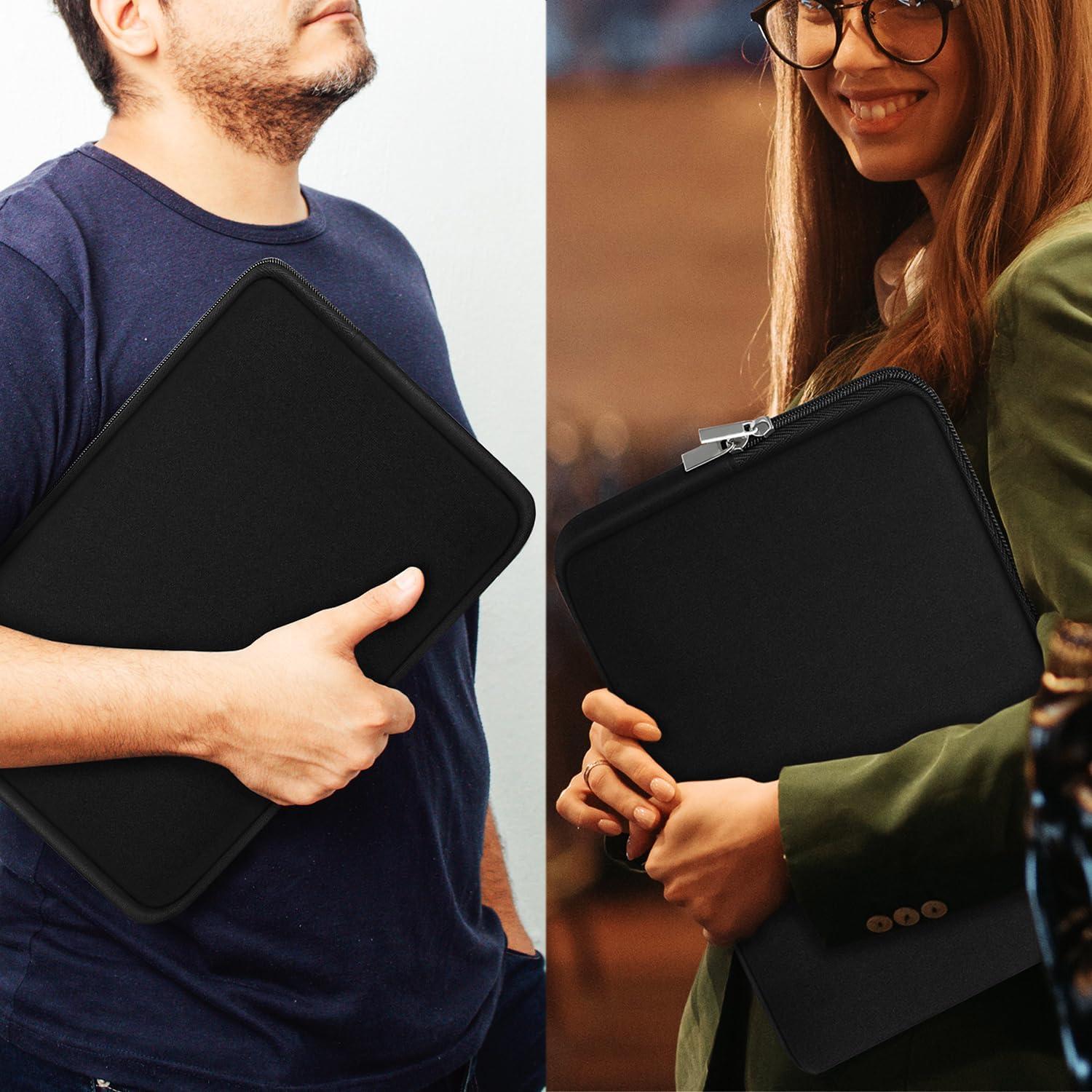 Funda para Laptop 15.6" DRIEAGHARJ Negra, Acolchada y Ligera