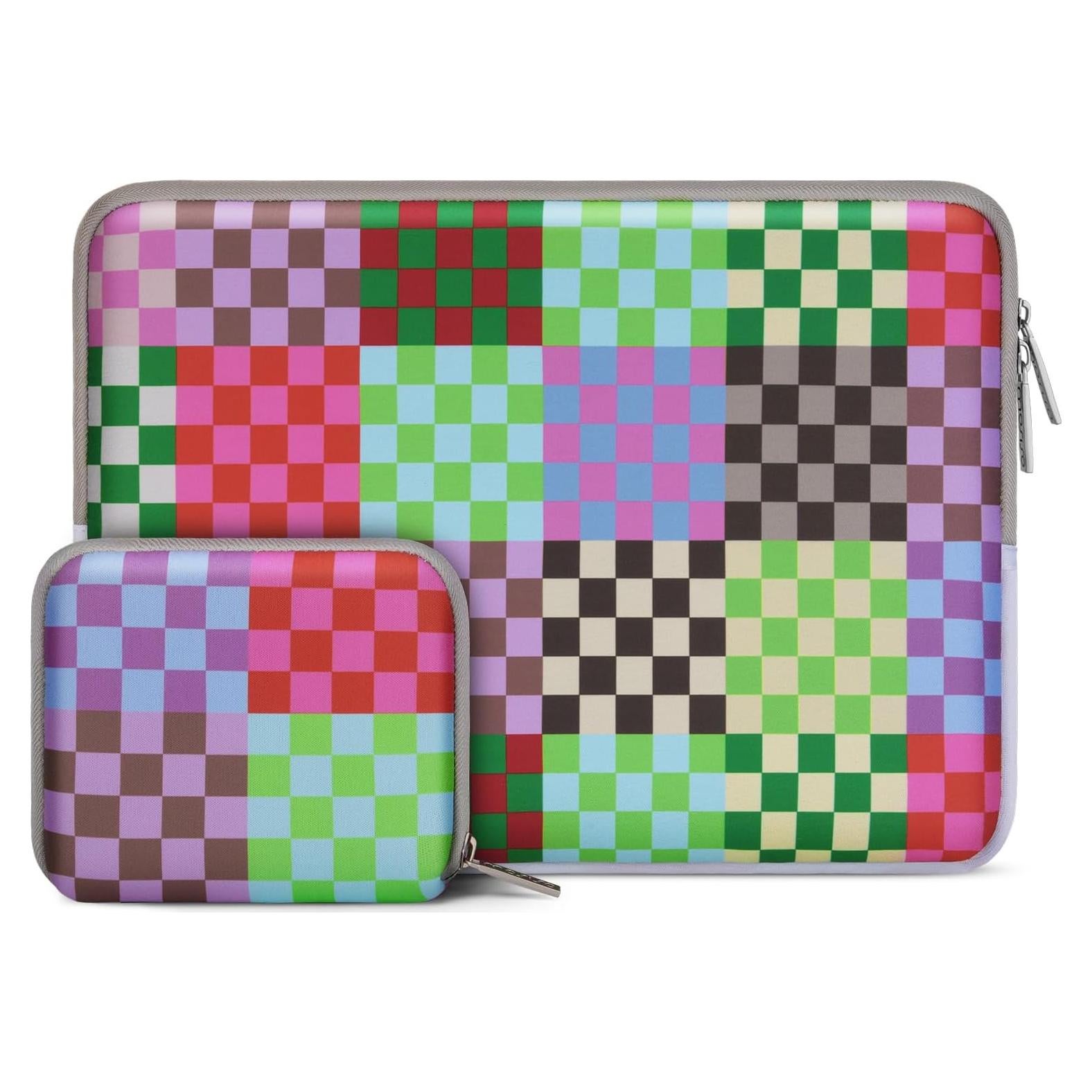 Funda para Laptop MOSISO 13-14" Neopreno Cuadrícula Colorida