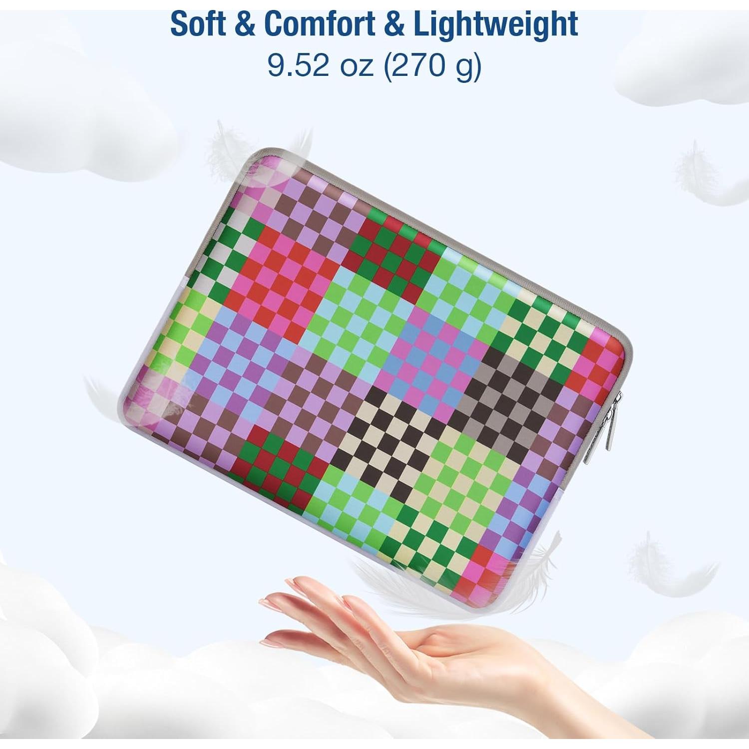 Funda para Laptop MOSISO 13-14" Neopreno Cuadrícula Colorida