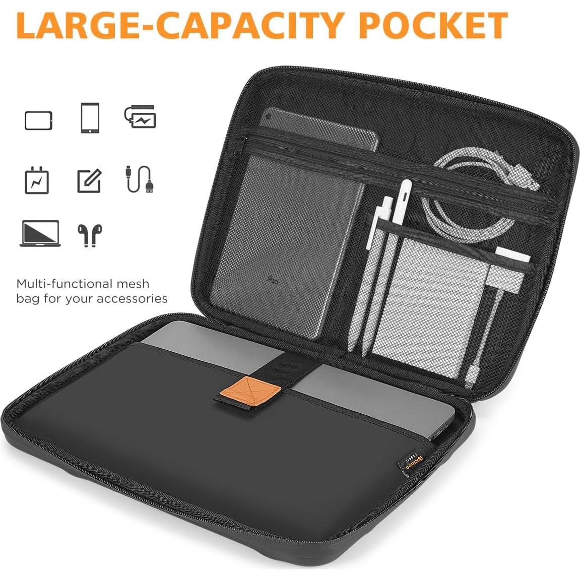 Funda para Laptop NIDOO 16" Negra a Prueba de Golpes