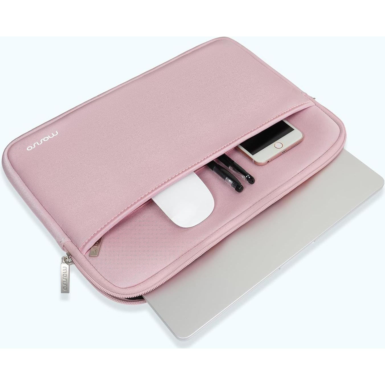 Funda para Laptop MOSISO Rosa 13.3" Neopreno con Bolsillo