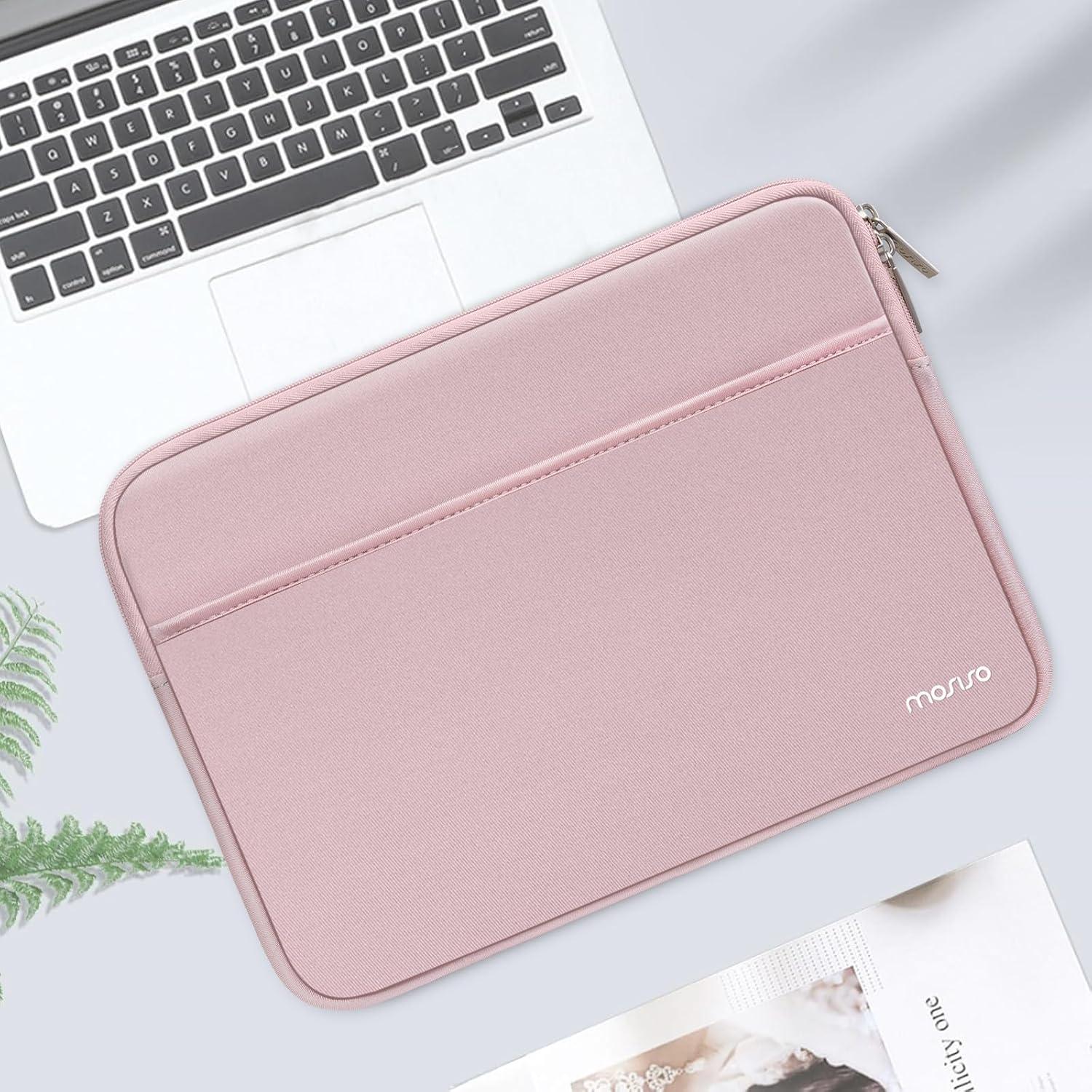 Funda para Laptop MOSISO Rosa 13.3" Neopreno con Bolsillo