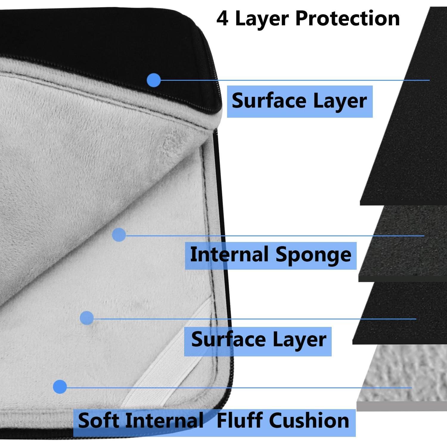 Funda para Laptop 15.6" Hsmienk Negra Acolchada a Prueba de Golpes
