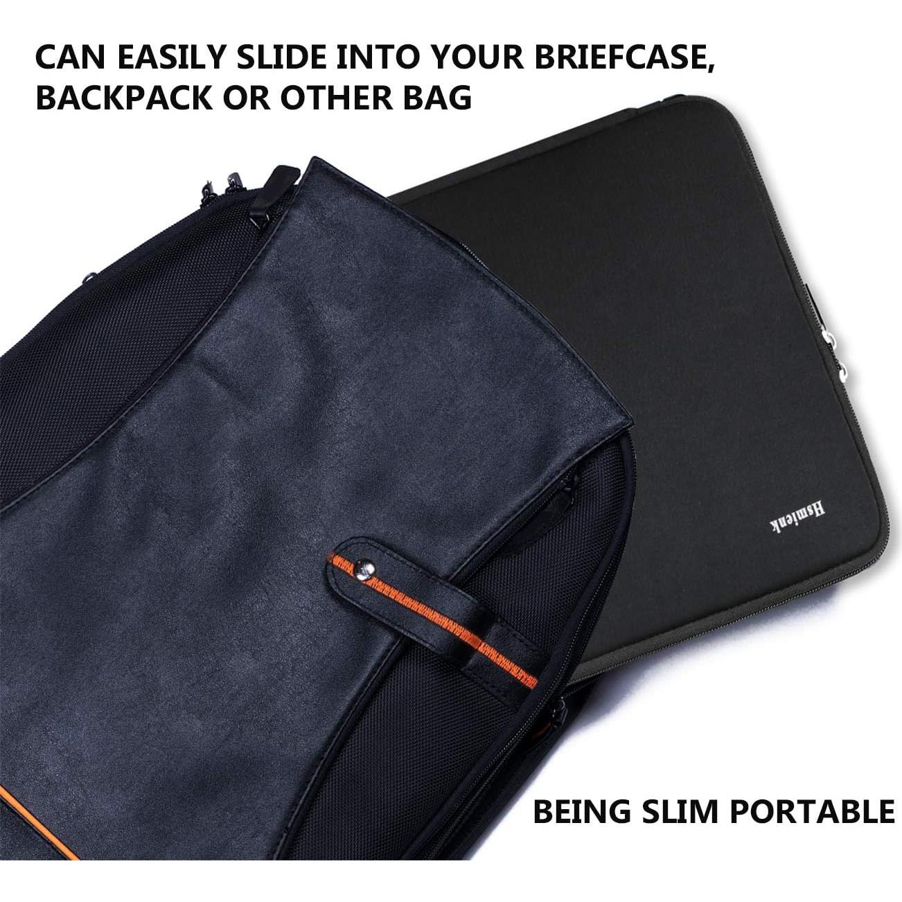 Funda para Laptop 15.6" Hsmienk Negra Acolchada a Prueba de Golpes