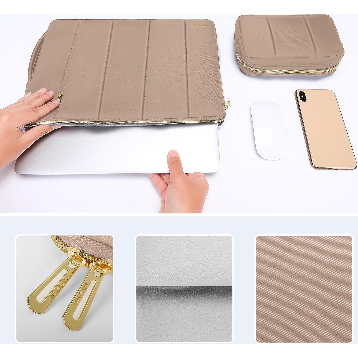 Funda Acolchada para Laptop 13.3" MOSISO Marrón con Asa