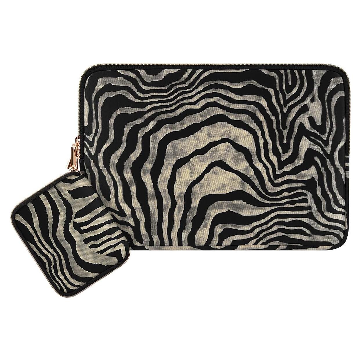 Funda para Laptop ARVOK 13-14" Resistente al Agua Zebra