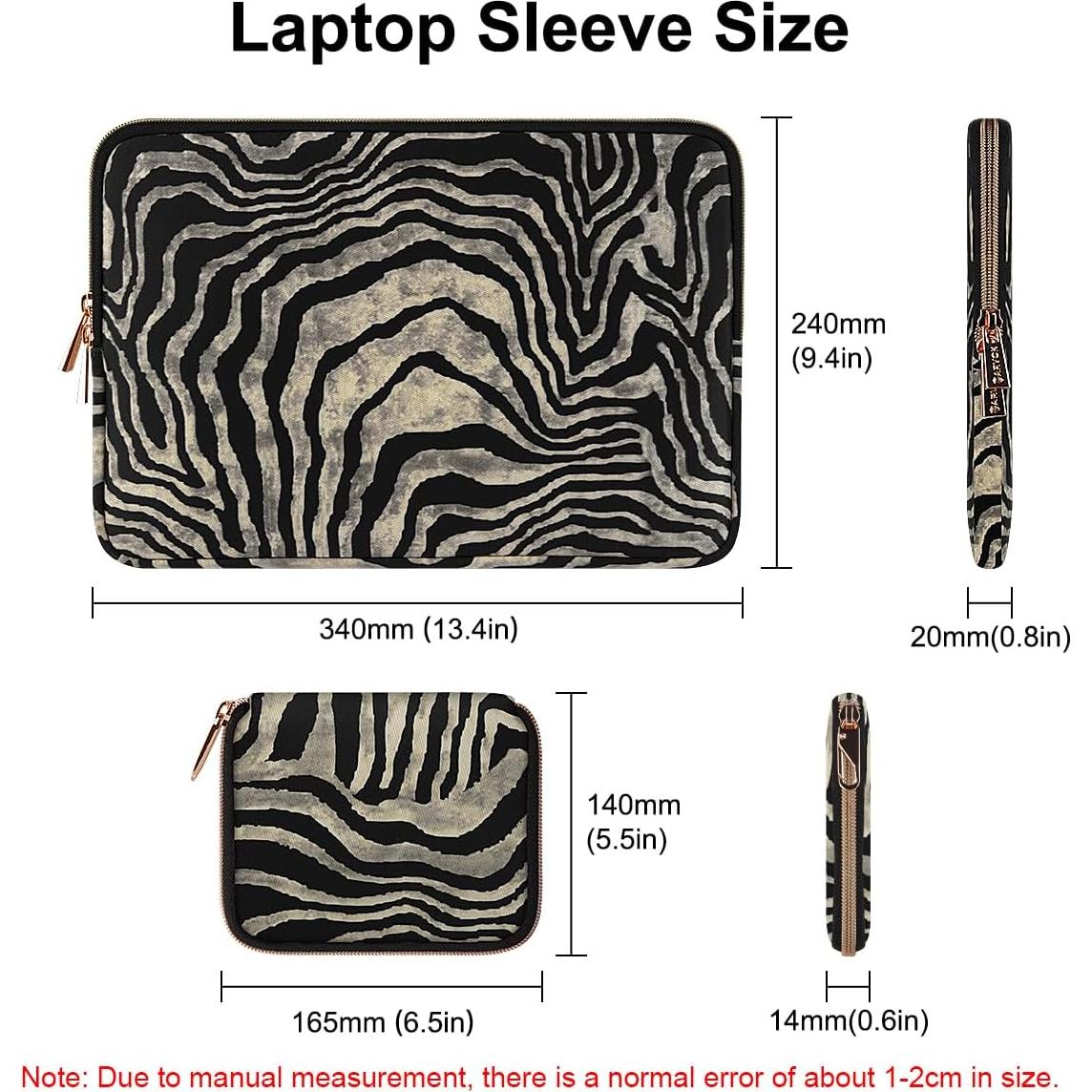 Funda para Laptop ARVOK 13-14" Resistente al Agua Zebra
