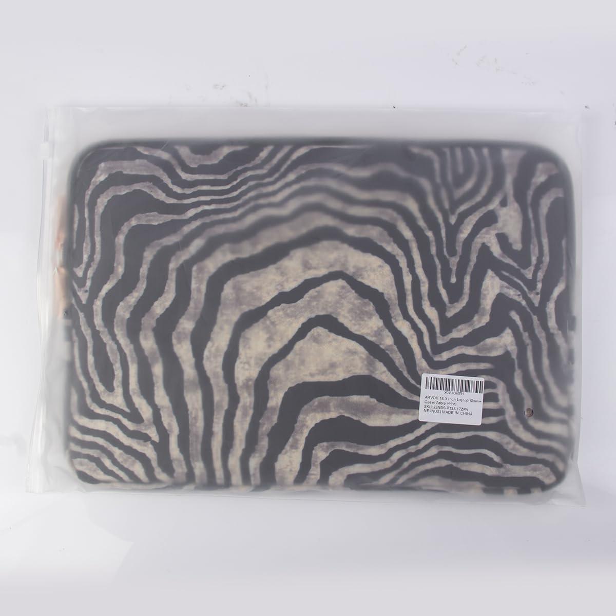 Funda para Laptop ARVOK 13-14" Resistente al Agua Zebra