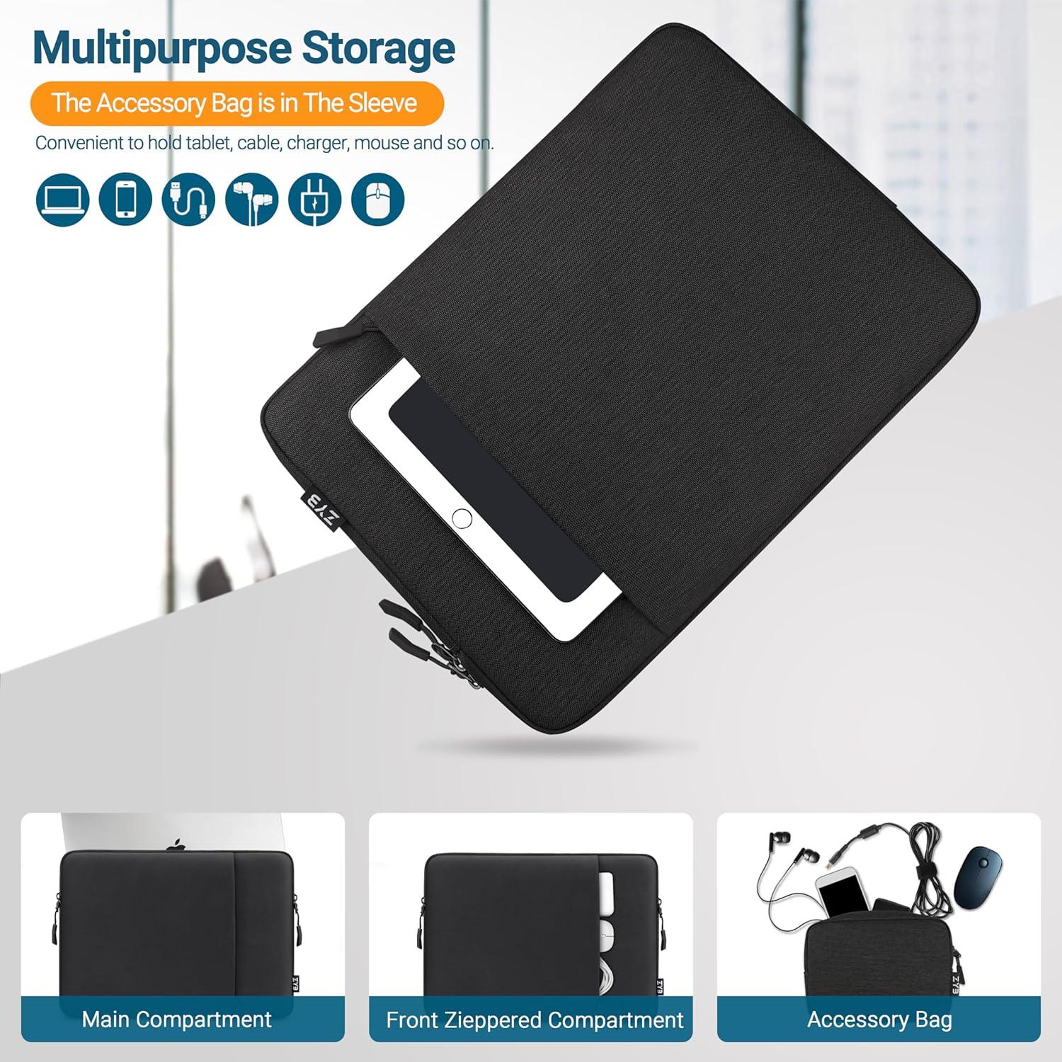 Funda para Laptop ZYB 16 Pulgadas Impermeable - Negro