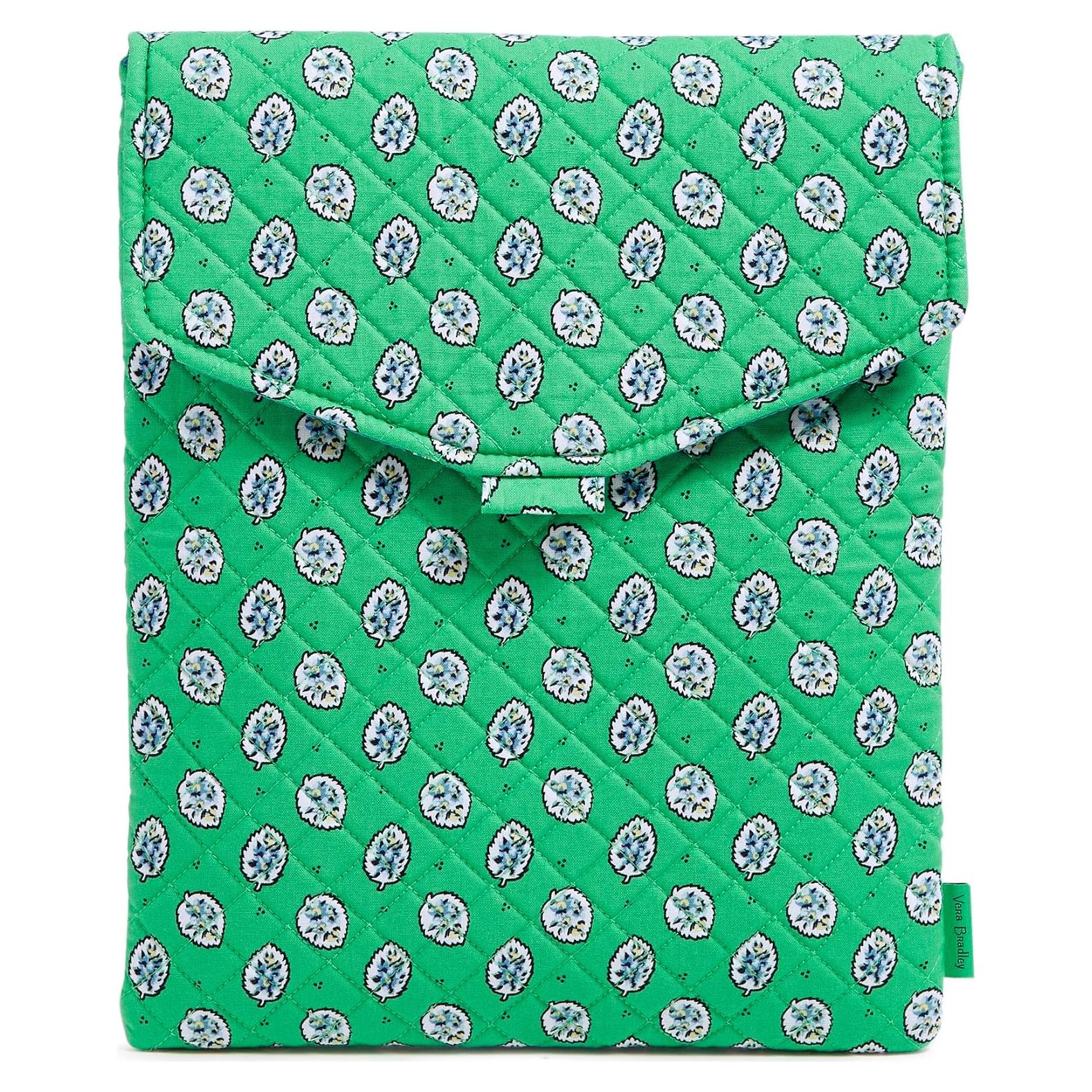 Funda Técnica de Algodón Vera Bradley 10" Verde Jardín