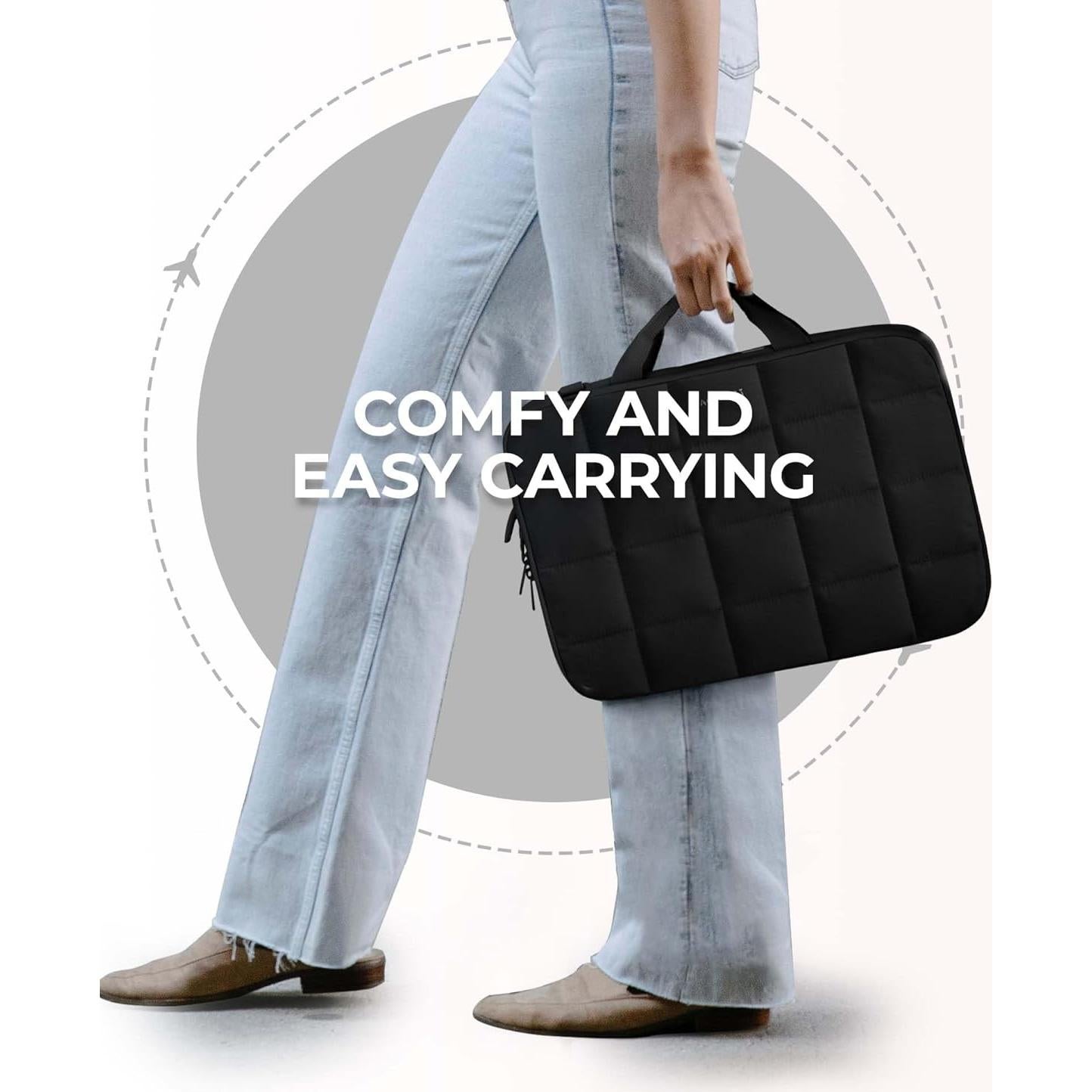 Funda para Laptop 15-16" BAGSMART Acolchada Negra con Correa