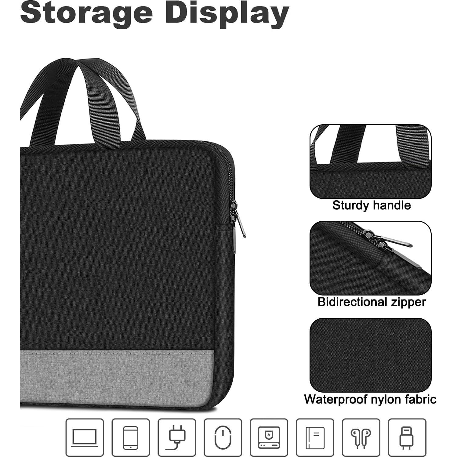 Funda para Laptop 15.6" Ampoock Negra Resistente al Agua